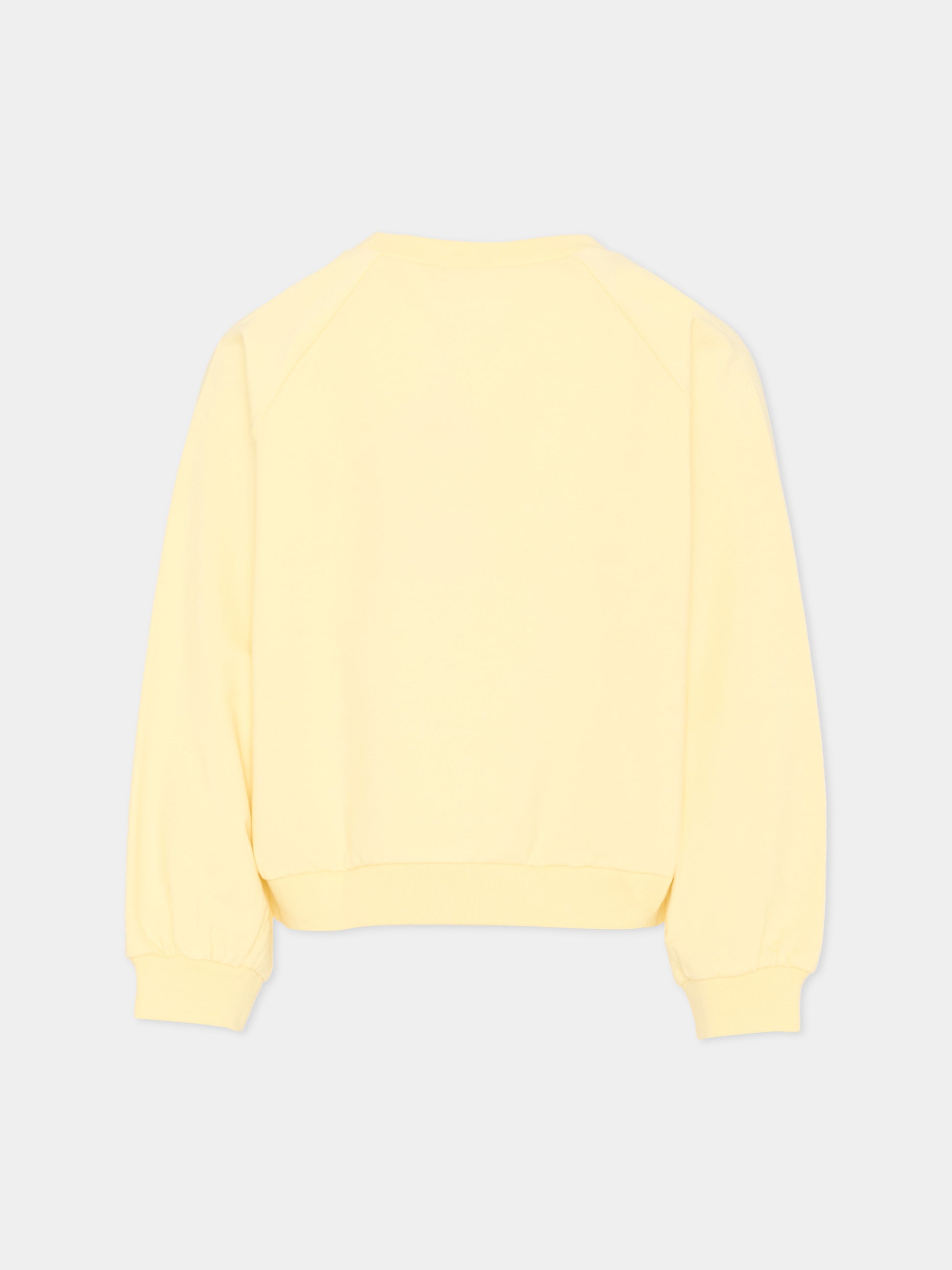 Felpa gialla per bambina con cuori,Billieblush,U20880 531