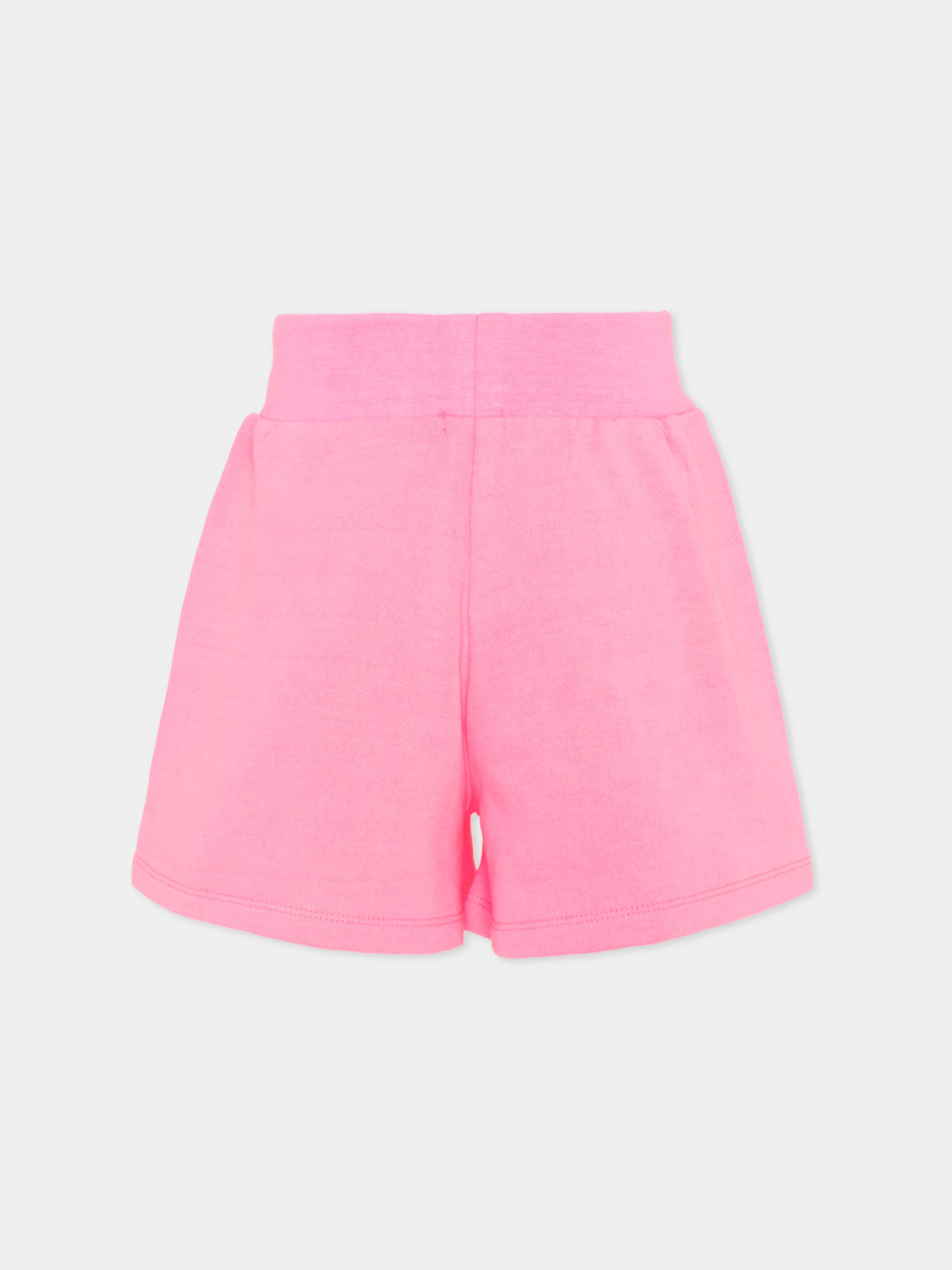 Shorts rosa per bambina con cuori,Billieblush,U21044 47A