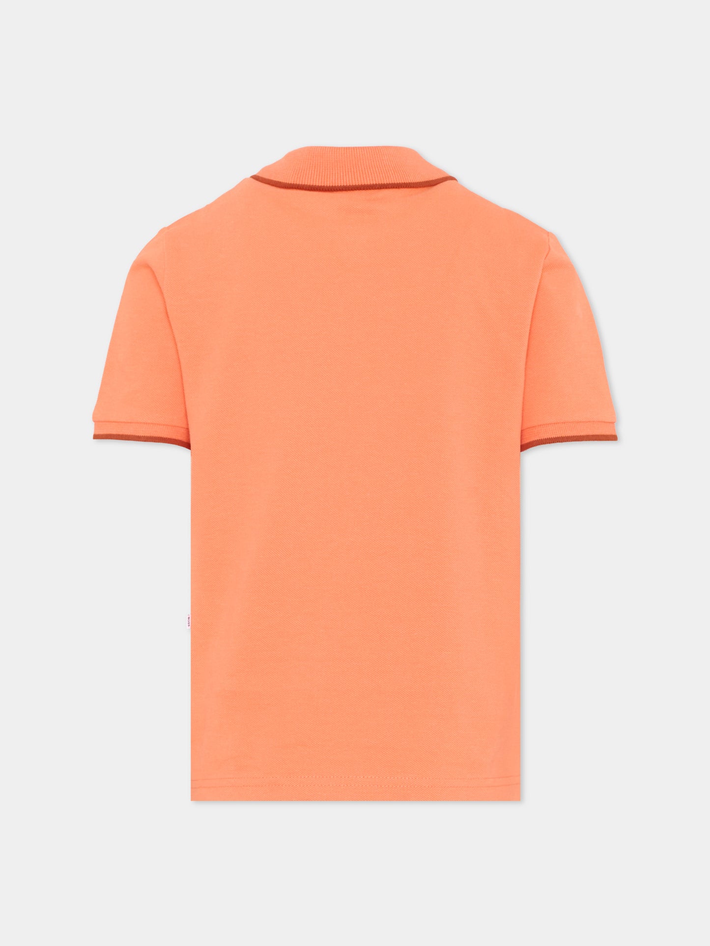 Polo rossa per bambino con logo,Boss,J52011 415