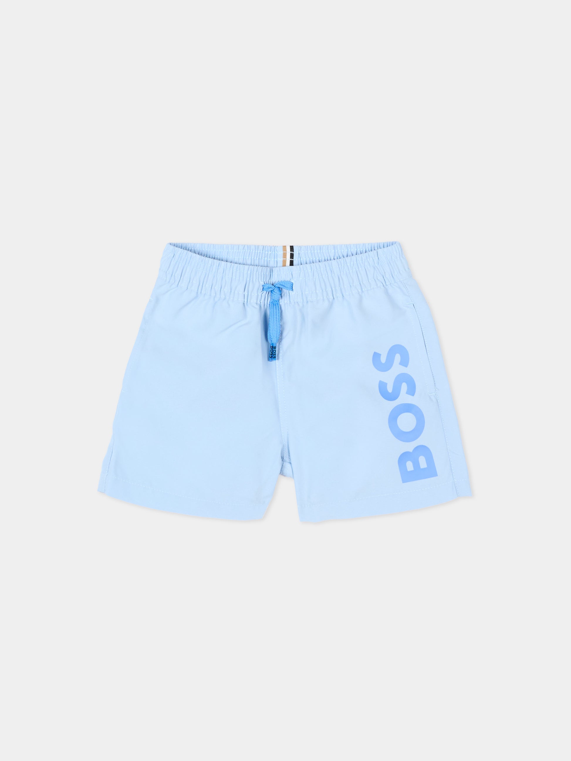 Boxer mare azzurro per neonato con logo,Boss,J52069 887