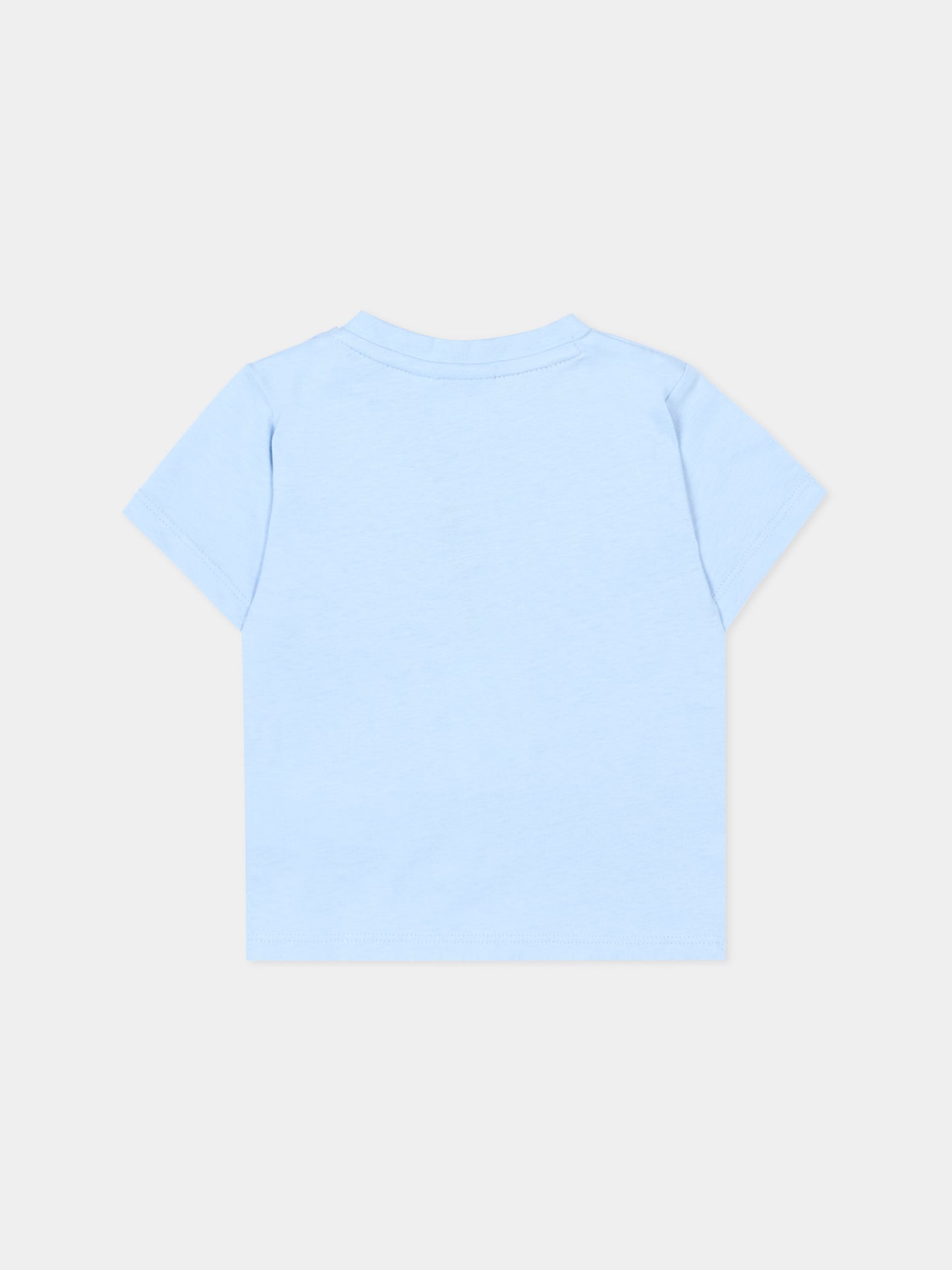 T-Shirt azzurra per neonato con logo,Boss,J52105 887