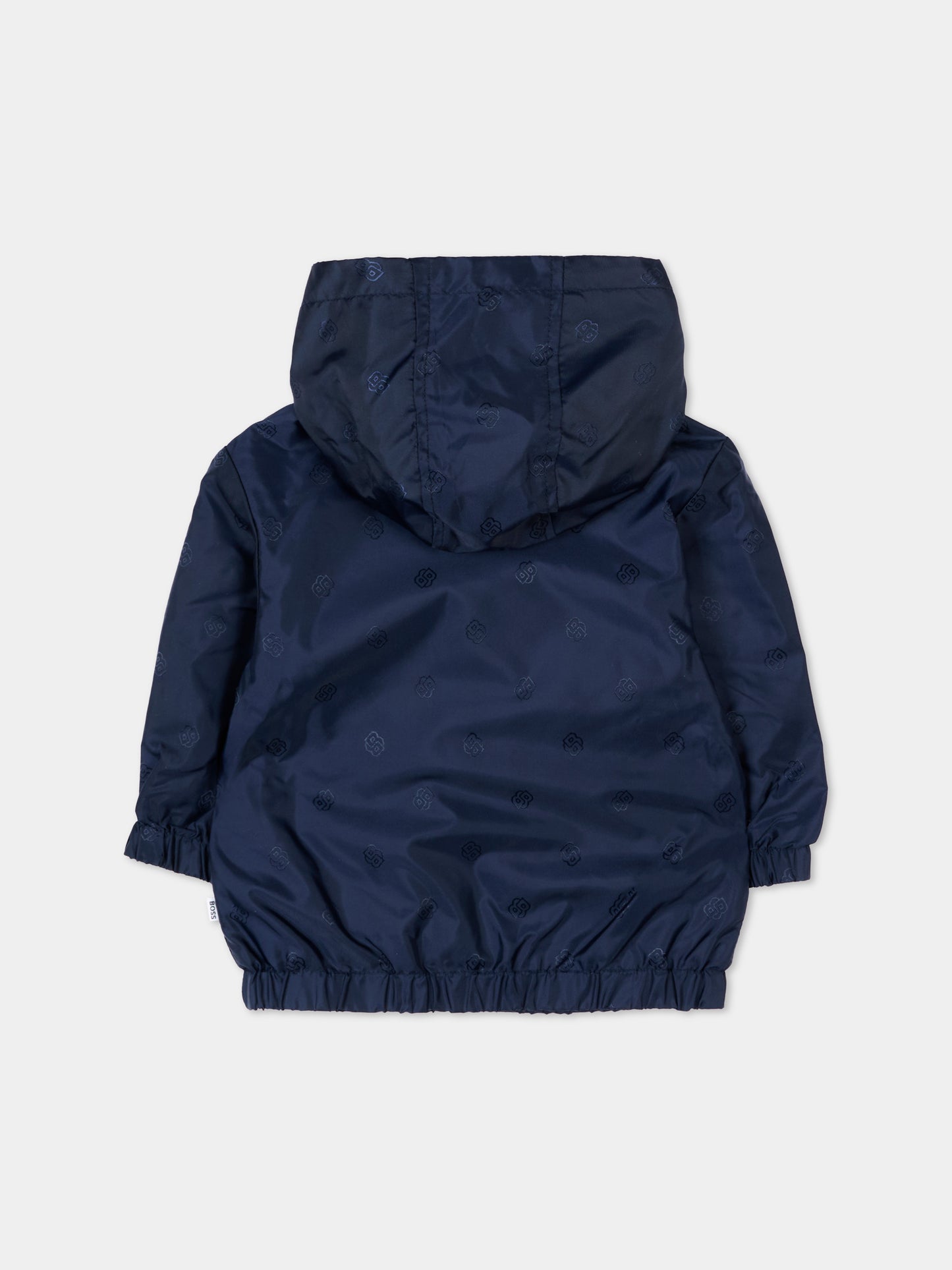 Giacche a vento blu per neonato con monogram,Boss,J52124 849