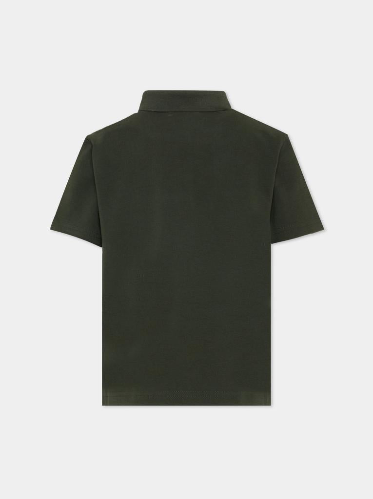 Polo verde per bambino con Tree Logo,Timberland,T60437 72A