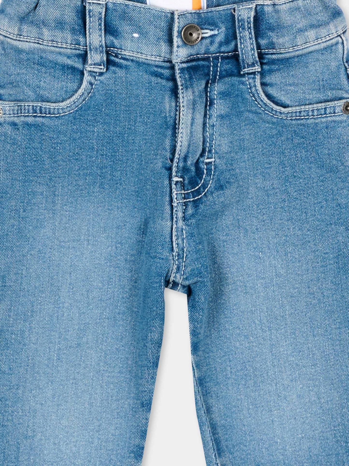 Jeans denim per neonato con Tree Logo,Timberland,T60496 Z18