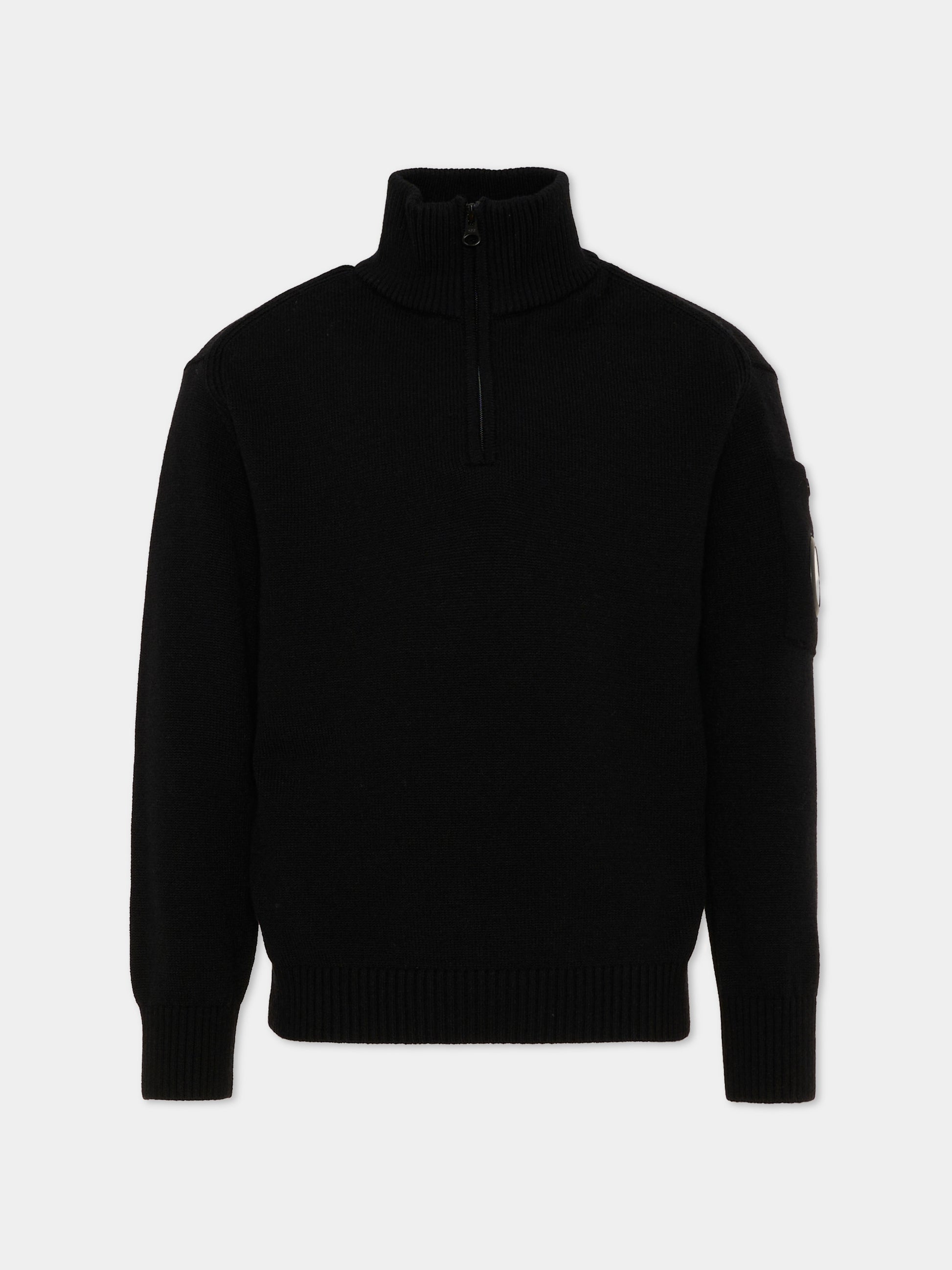Maglione nero per bambino con lente,C. P. Company,CUW00V LHE86 60100