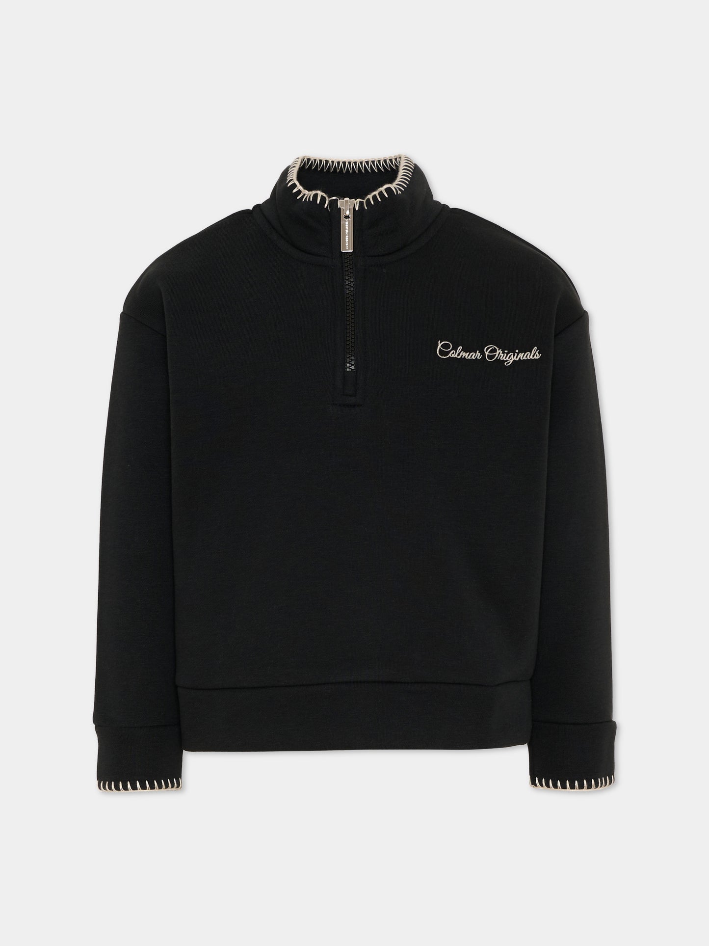 Felpa nera per bambina con logo,Colmar Originals Kids,3641 3ZN 99