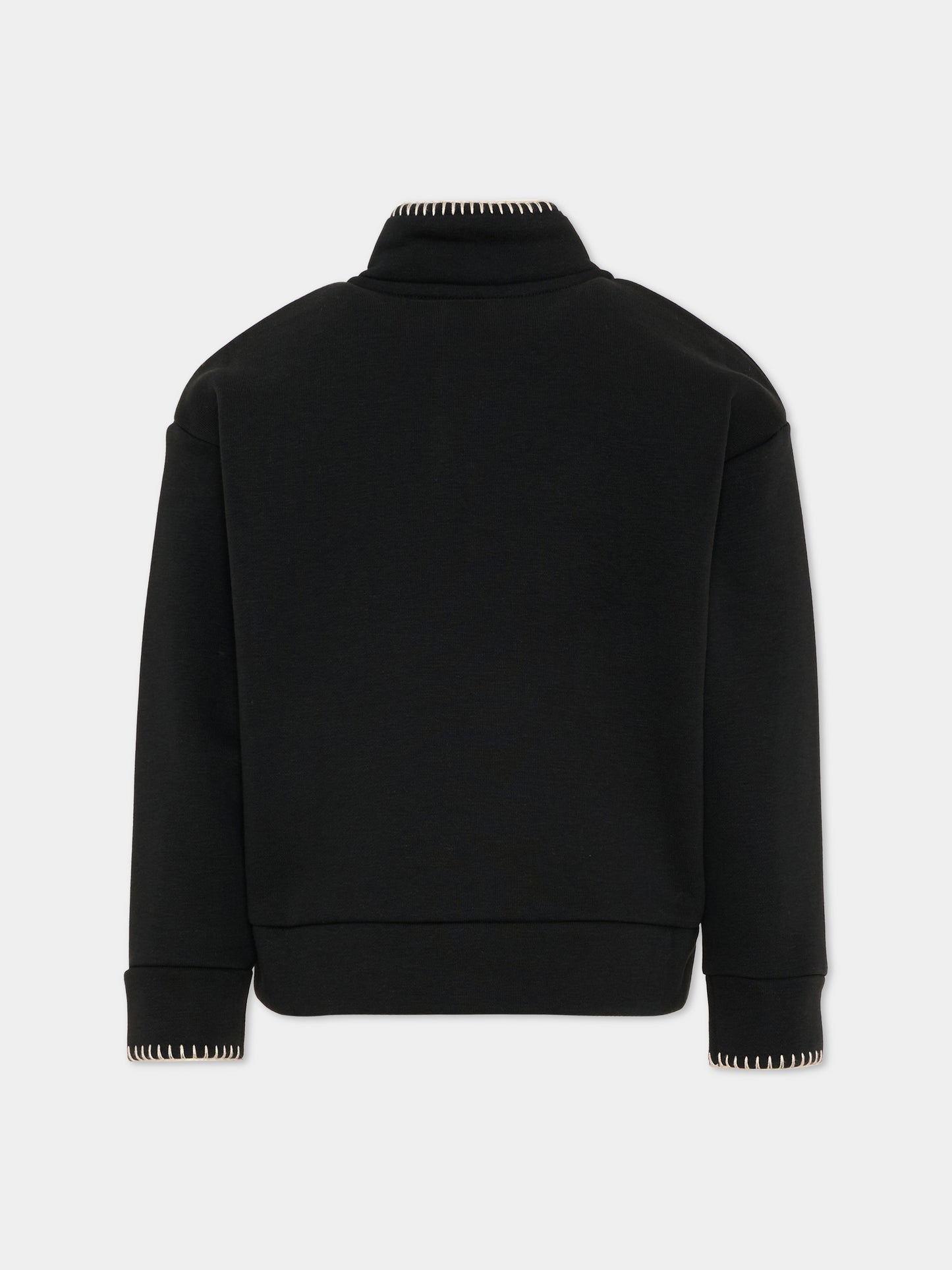 Felpa nera per bambina con logo,Colmar Originals Kids,3641 3ZN 99