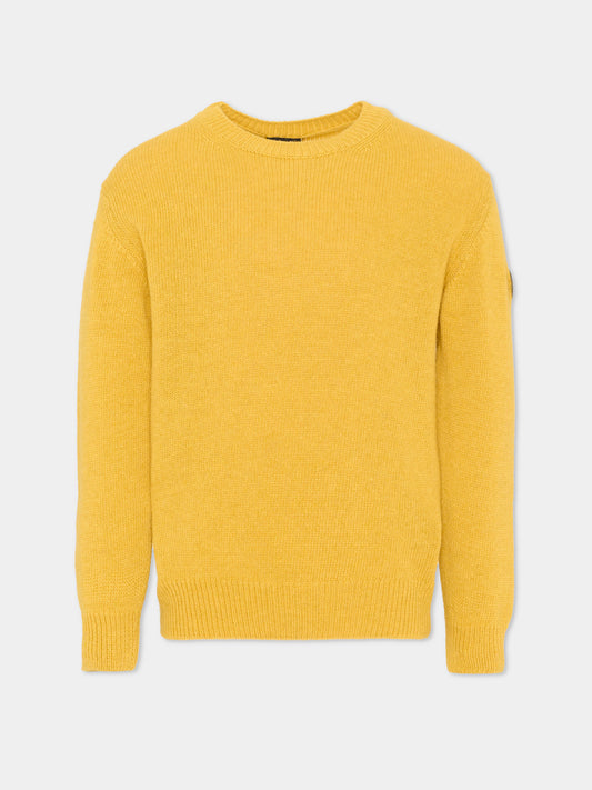 Maglione giallo per bambini con logo,Colmar Originals Kids,9800 3ZO 40