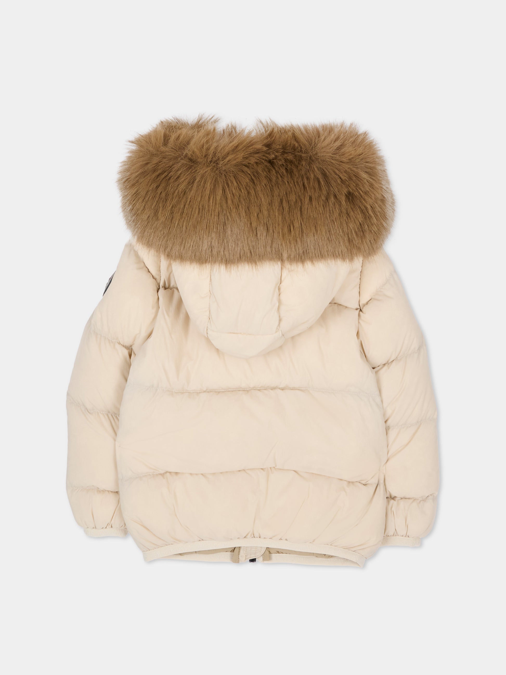 Piumino beige per neonato con cappuccio,Colmar Originals Kids,34000070E 4ZP 56