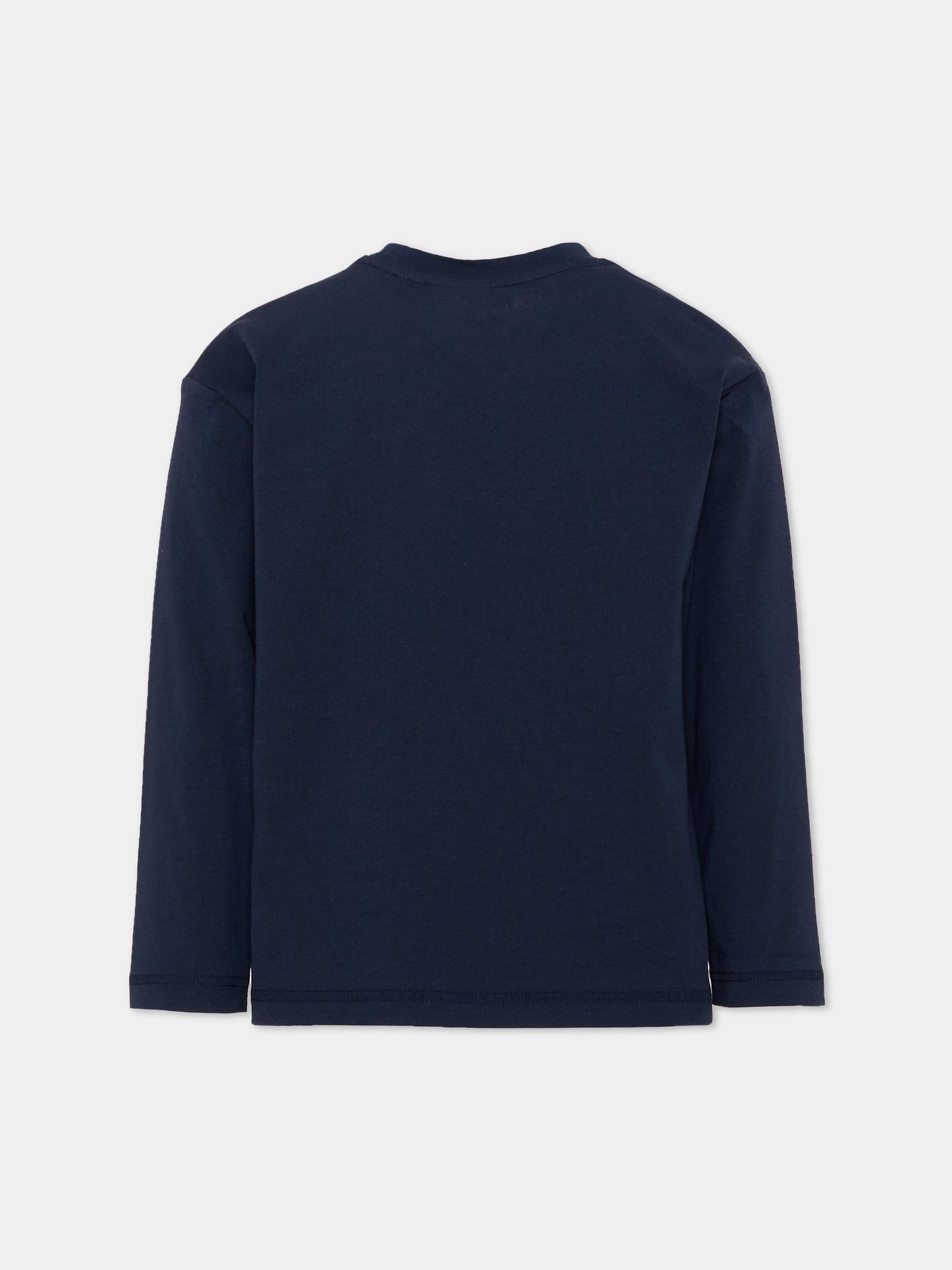 T-shirt a manica lunga blu con logo,Timberland,T61049 849