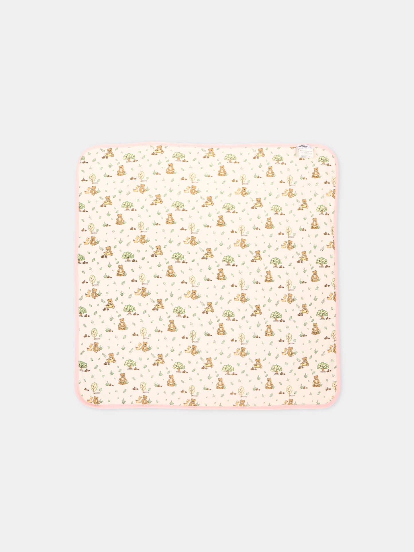 Coperta rosa per neonata con Teddy Bear,Moschino Kids,MPB00F LGA27 50209