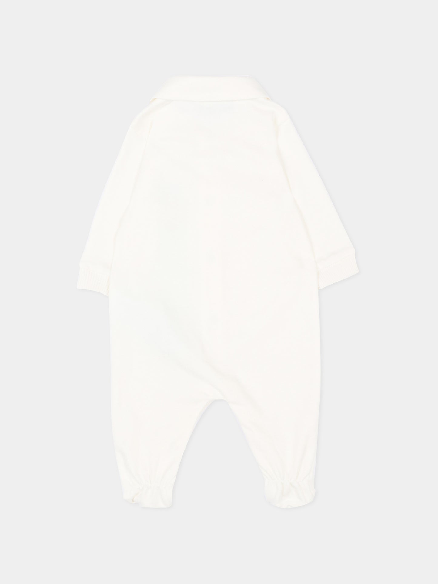 Tutina avorio per neonati con logo,Moschino Kids,MUY08S LCA63 10063