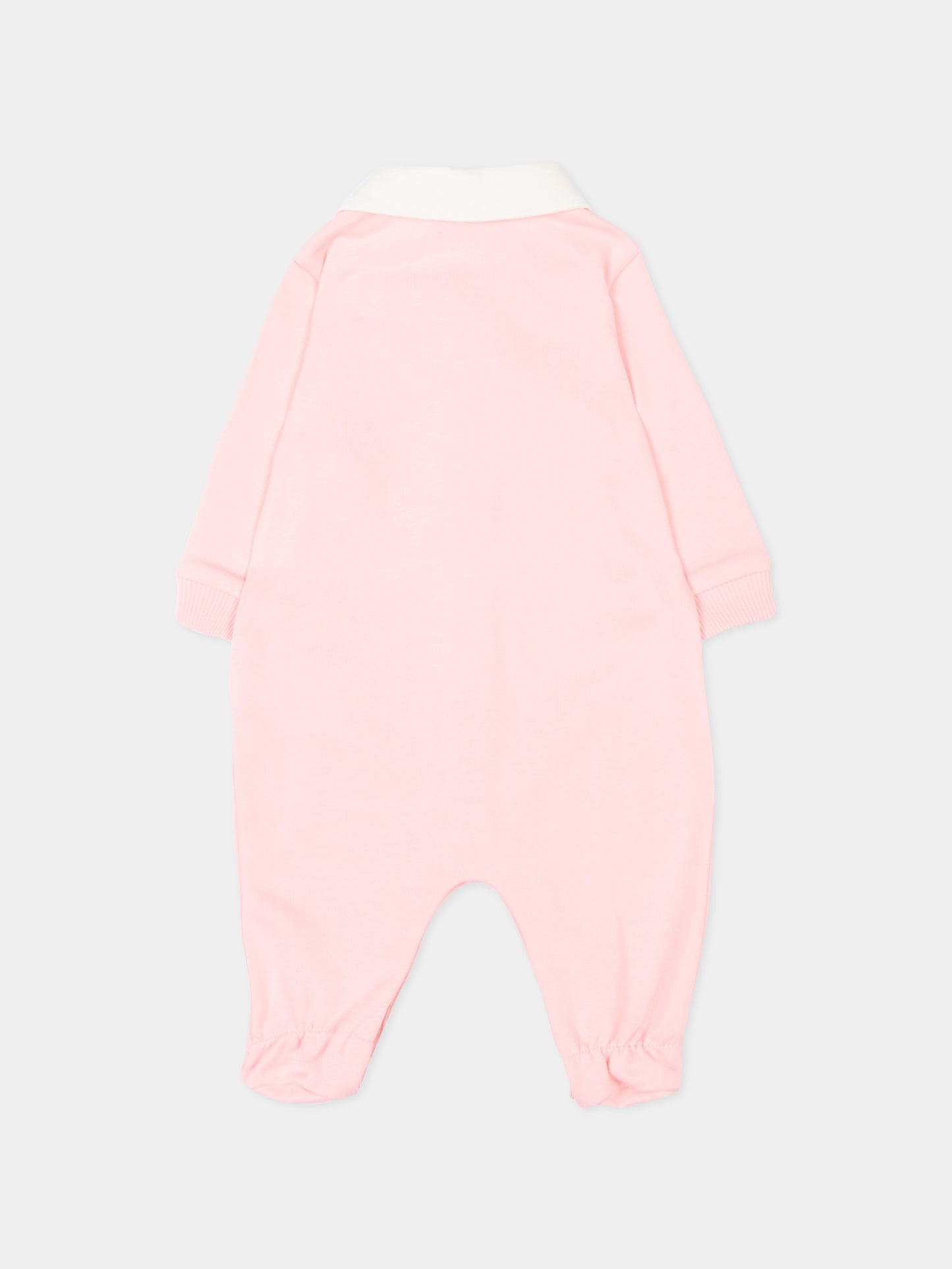 Tutina rosa per neonata con logo,Moschino Kids,MUY08S LCA63 50209