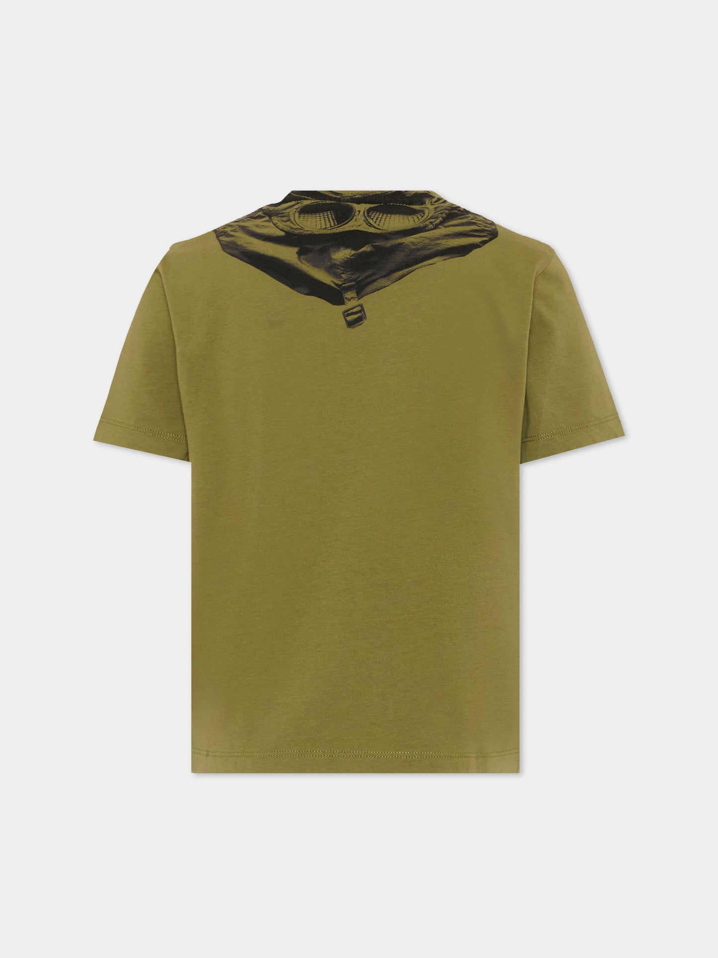 T-shirt verde per bambino con logo,C. P. Company,COM006 LAA17 30803