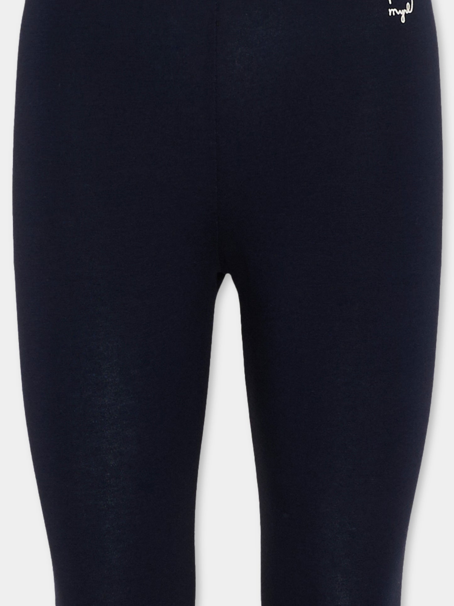 Leggings blu per bambina con logo,Mayoral,723 35