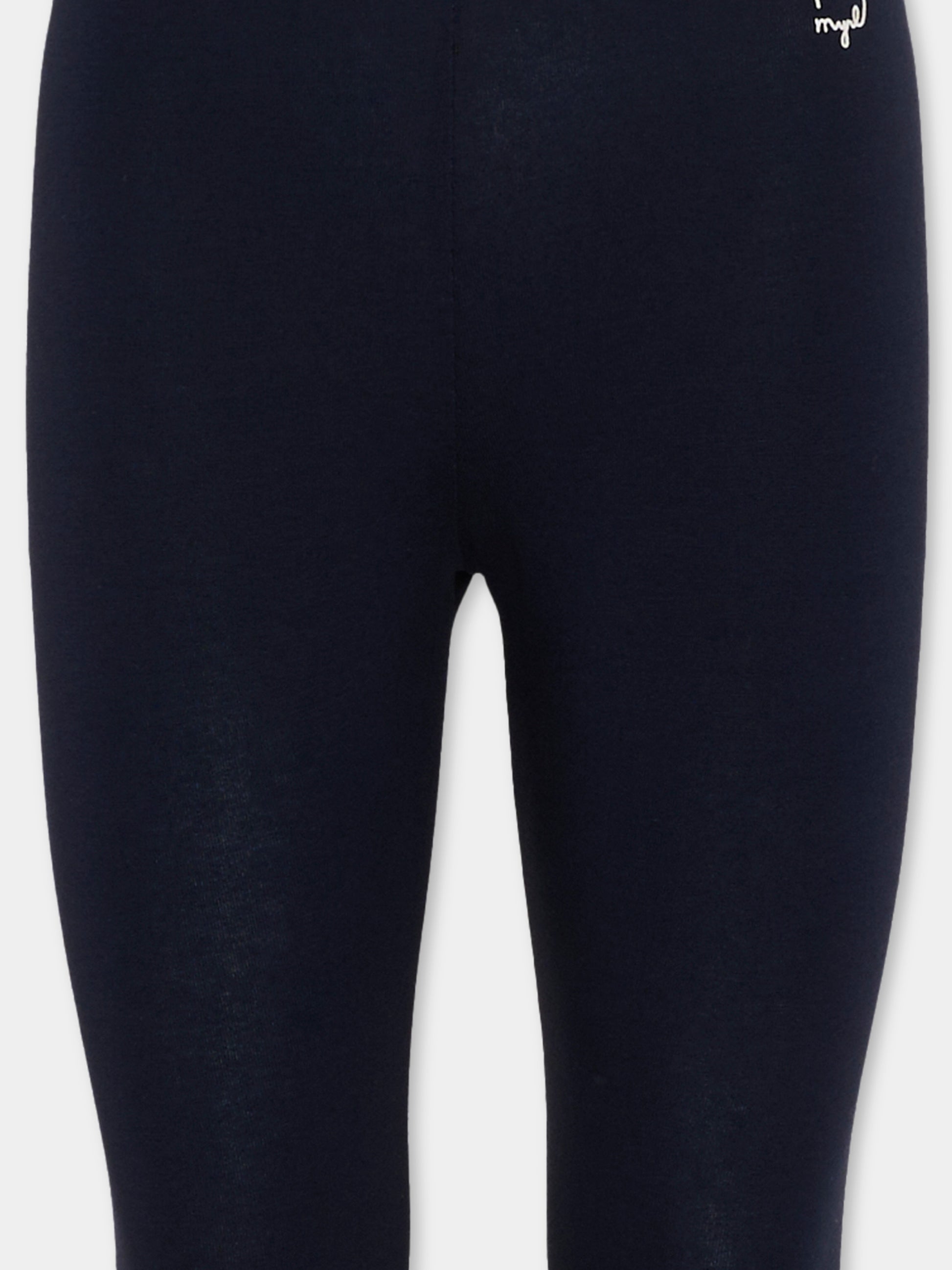 Leggings blu per bambina con logo,Mayoral,723 35