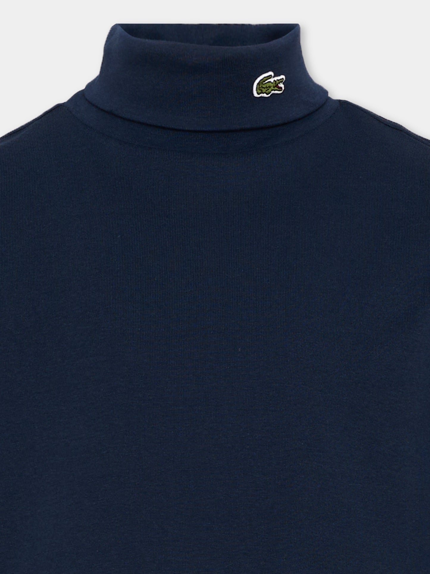 Dolcevita blu per bambini con logo,Lacoste,7710 UGW