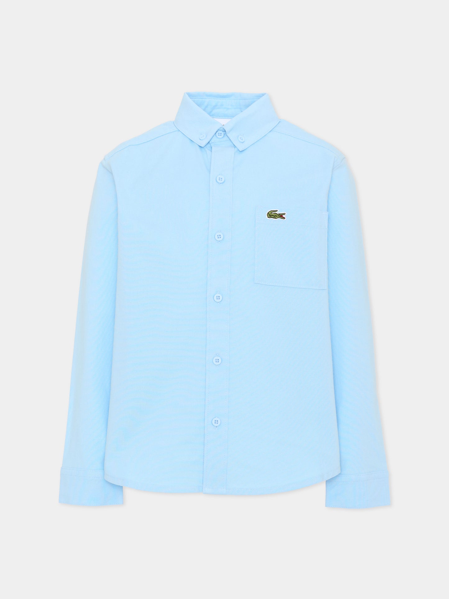 Camicia celeste per bambino con logo,Lacoste,7148 HBP