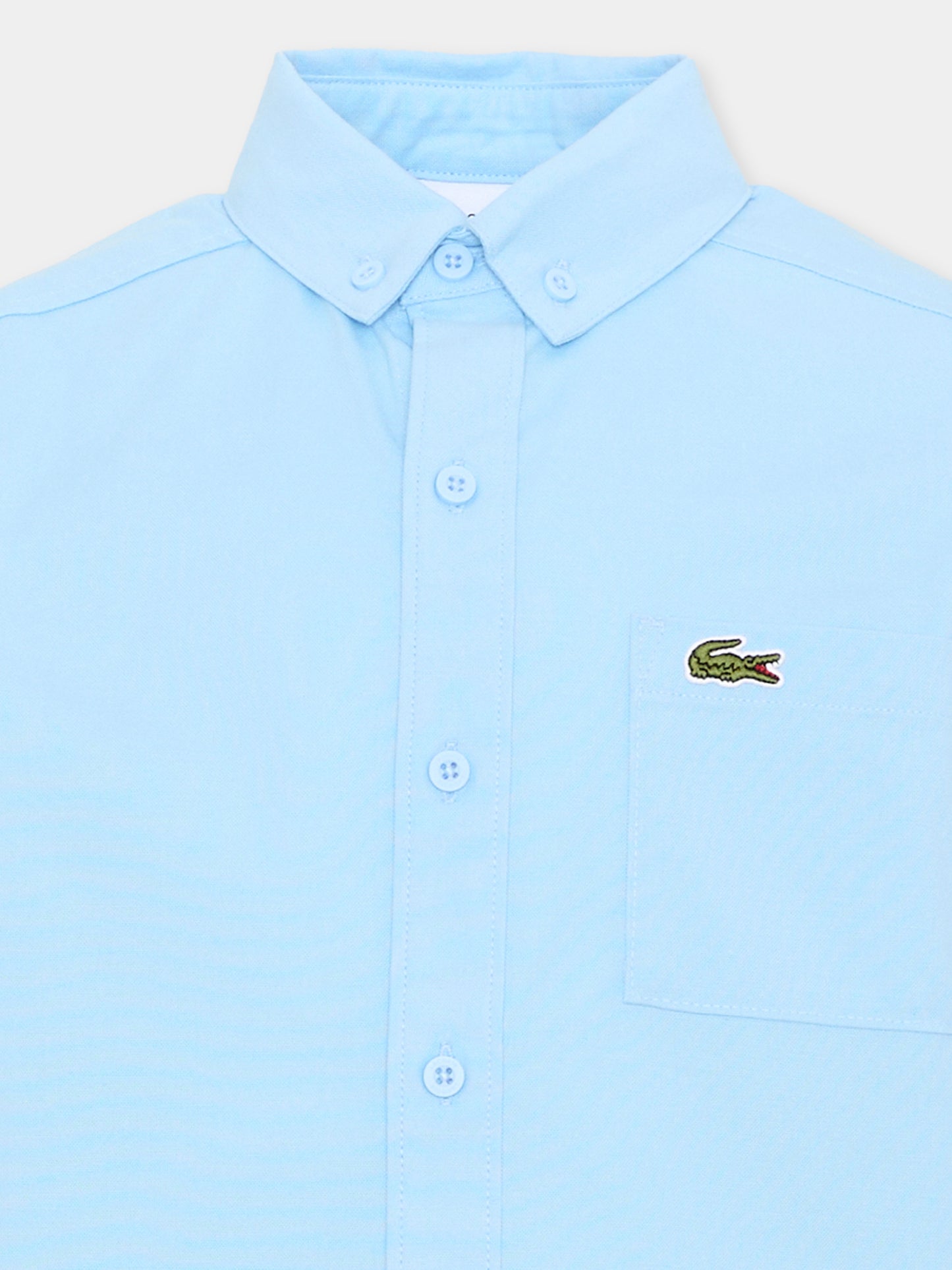 Camicia celeste per bambino con logo,Lacoste,7148 HBP