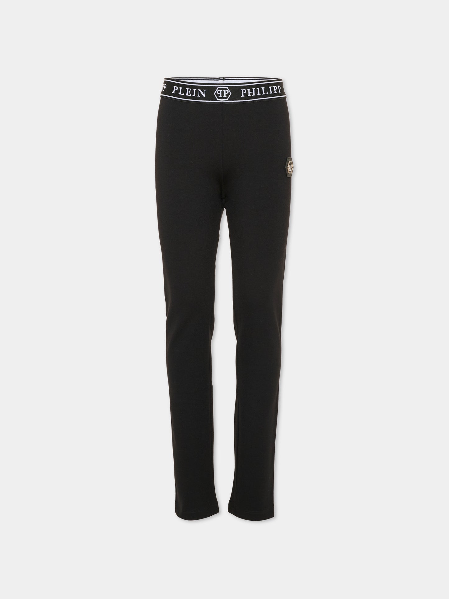 Leggings neri per bambina,Philipp Plein Junior,F6PHJGLG169 110