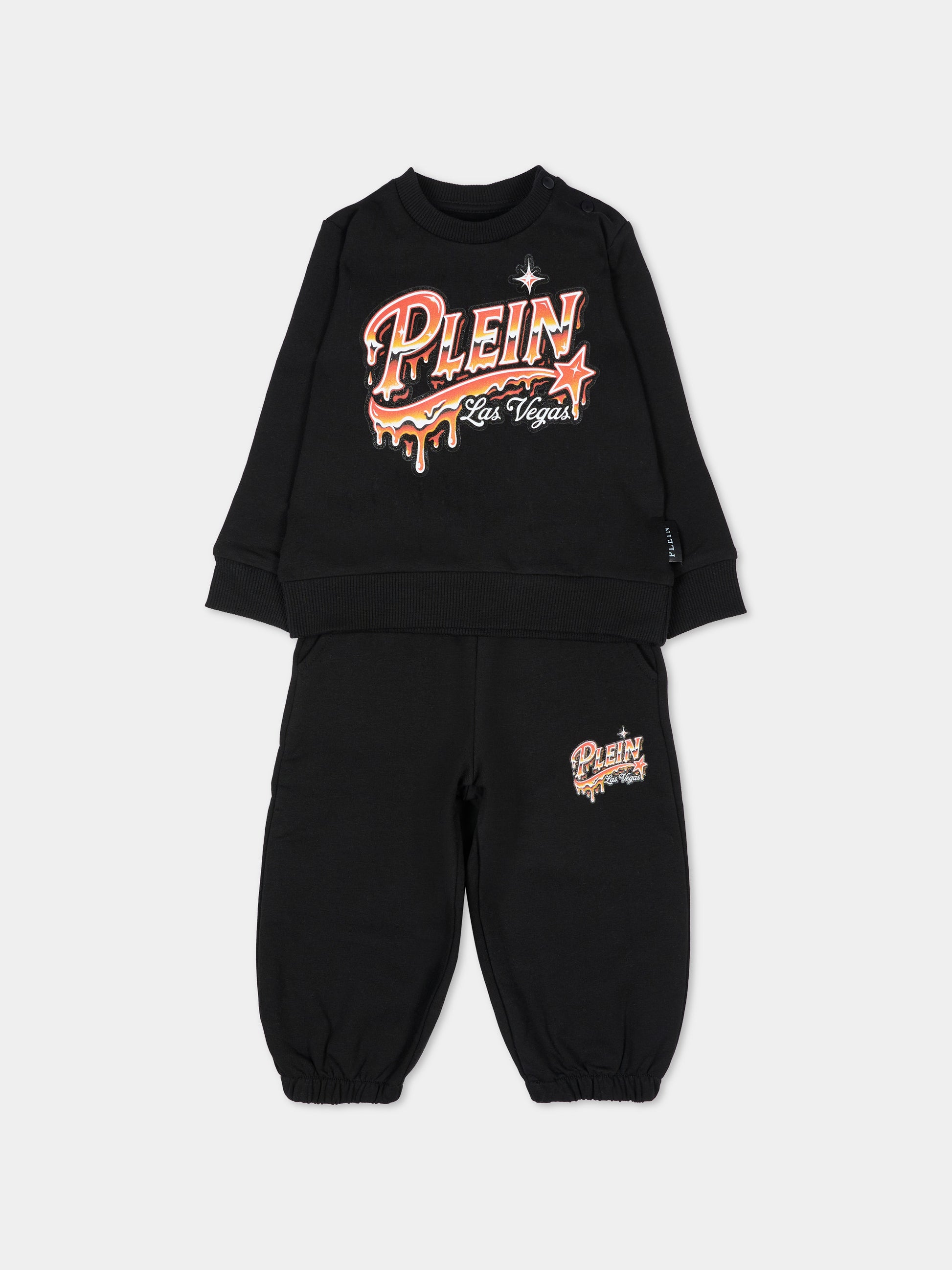 Completo sportivo lungo nero per neonato,Philipp Plein Junior,F6PHNBTP176 110