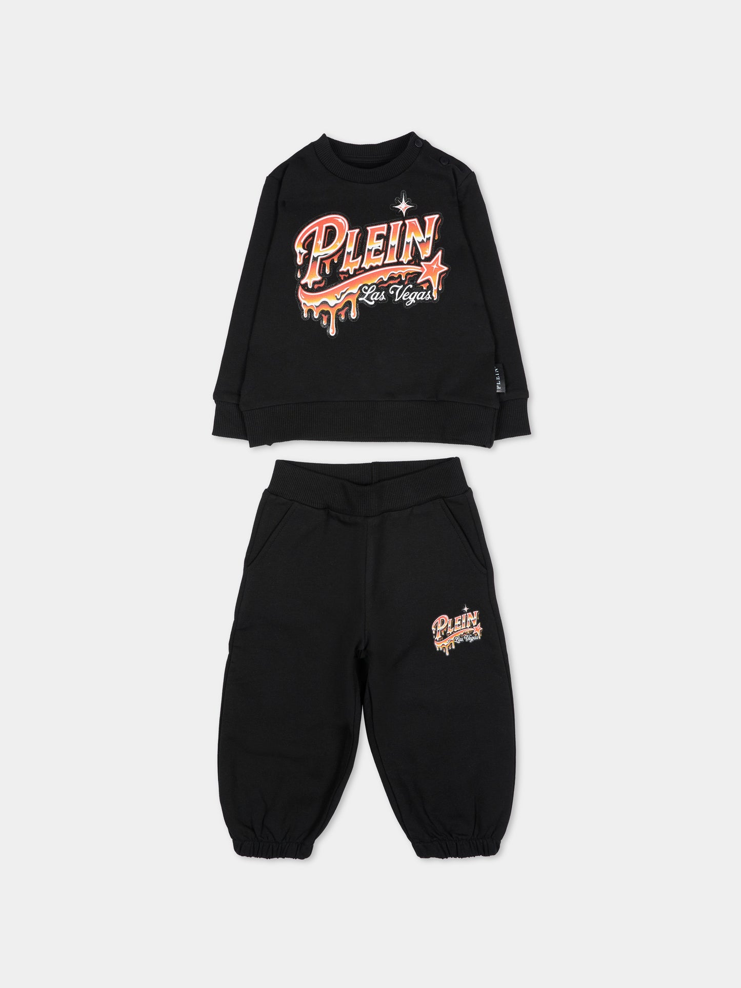 Completo sportivo lungo nero per neonato,Philipp Plein Junior,F6PHNBTP176 110