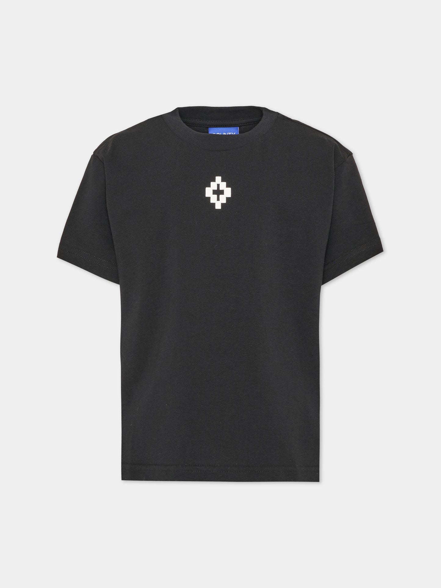 T-shirt nera per bambino con logo,County Of Milan Kids,F6CMJBTH049 110