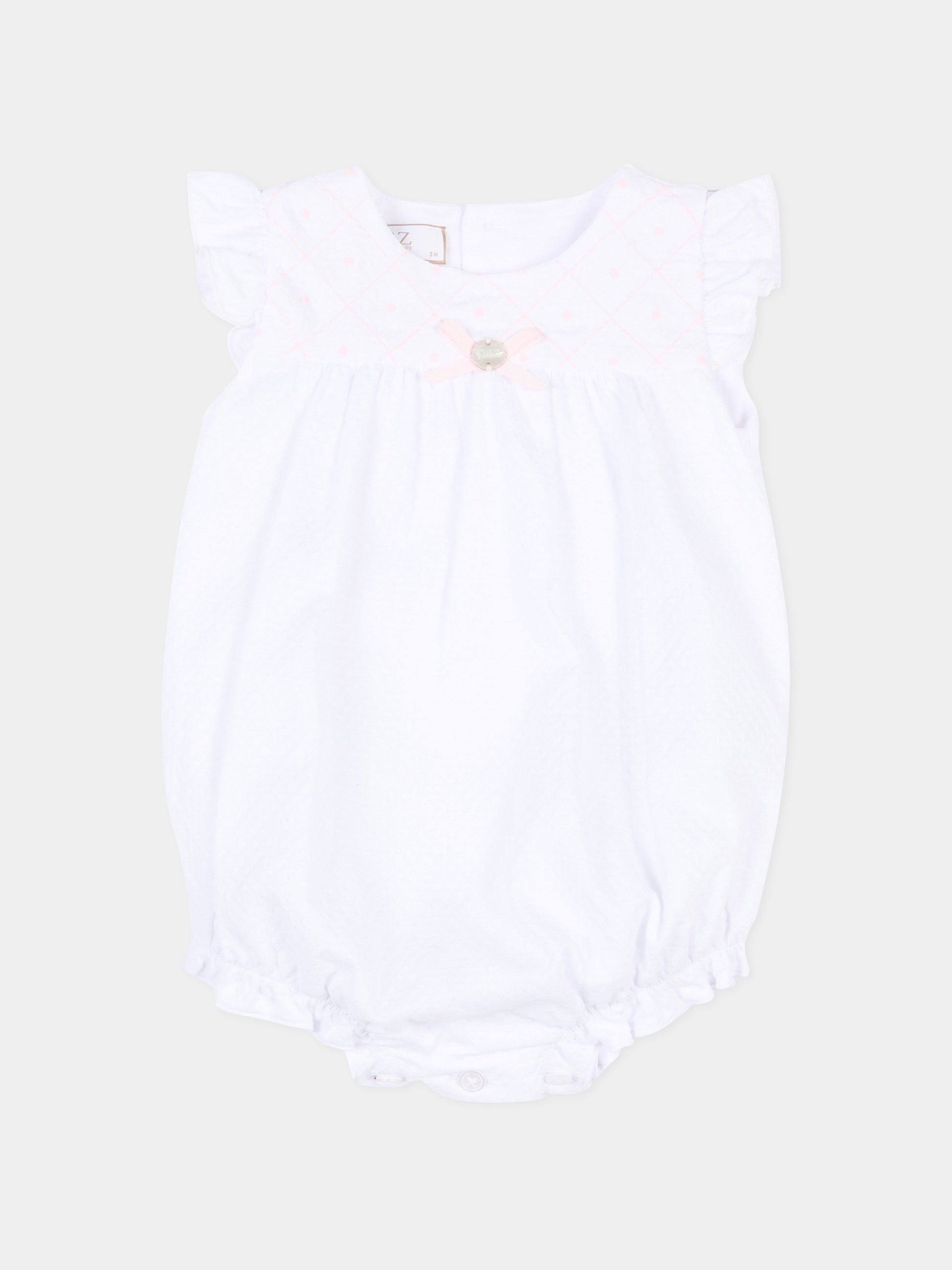 Pagliaccetto bianco per neonata,Paz Rodríguez,005 153394 01 T2070