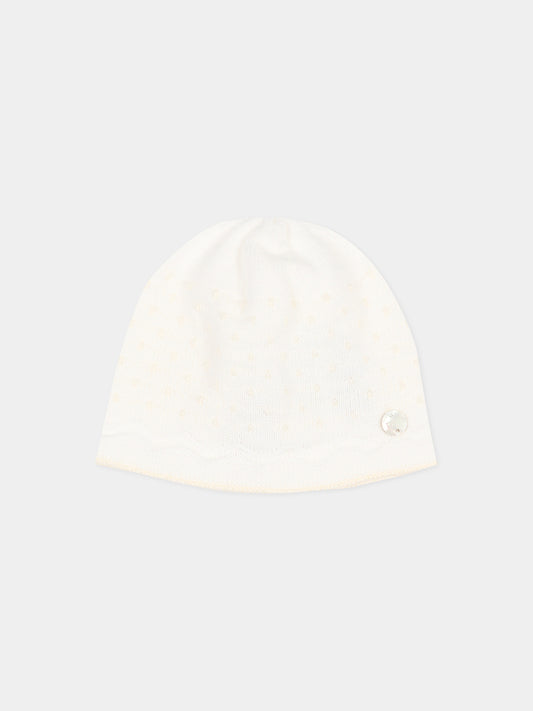 Cappellino avorio per neonati tricot,Paz Rodríguez,040 123234 6062 H82