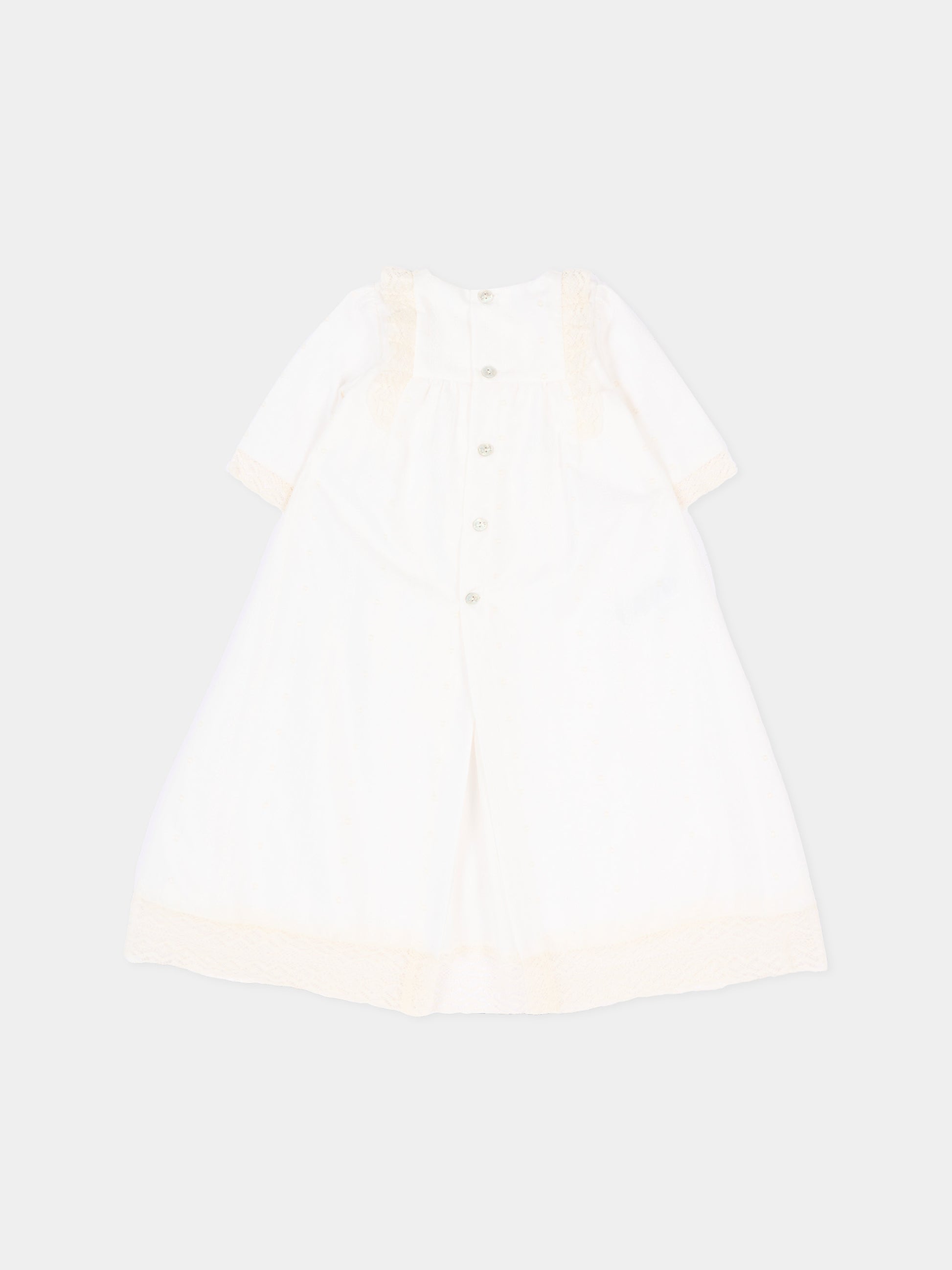 Abito avorio per neonata in pizzo,Paz Rodríguez,008 153241 60 T2079