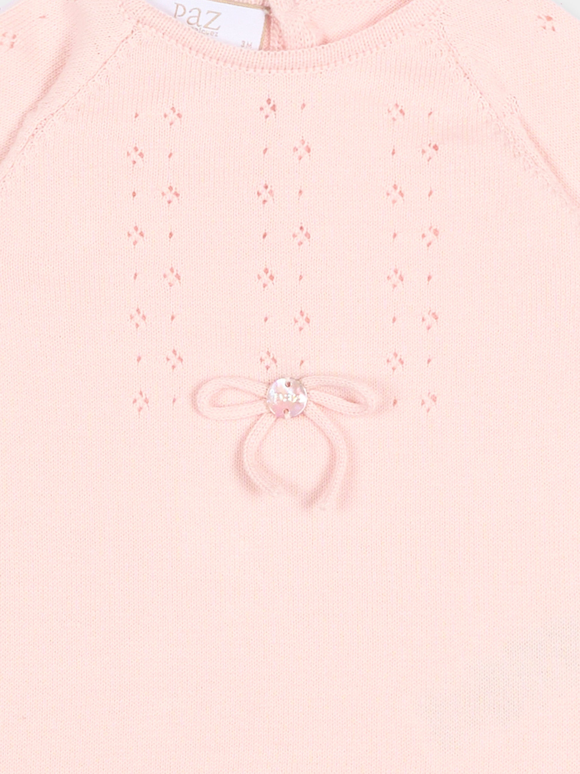 Pagliaccetto rosa per neonata traforato,Paz Rodríguez,005 123687 322 H82