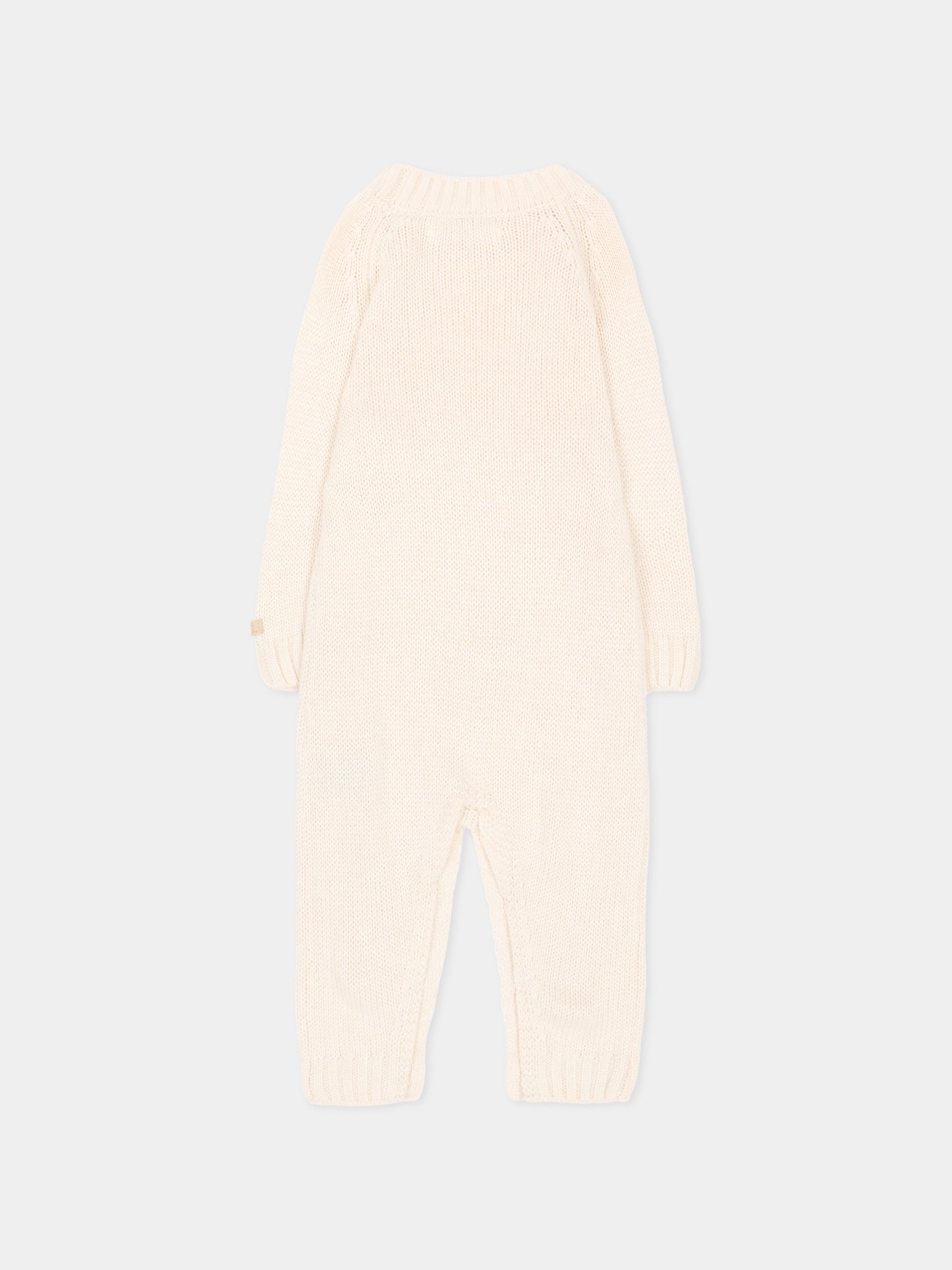 Tutina avorio per neonati in maglia,Bamboom,1264 WARM WHITE