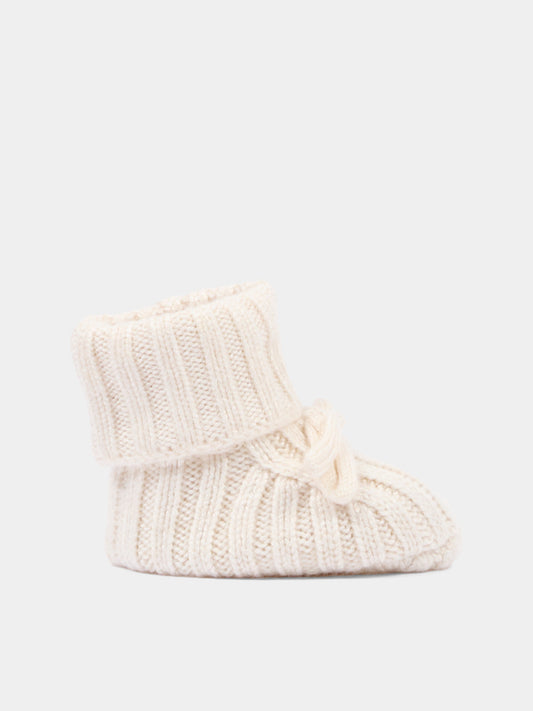 Babbucce avorio per neonati,Bamboom,1267 WARM WHITE