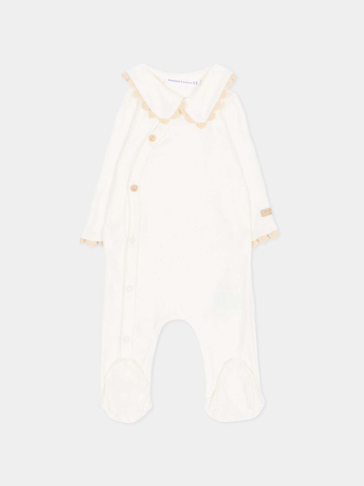 Tutina avorio per neonati con colletto,Bamboom,1225TE00087 NATURAL WHITE