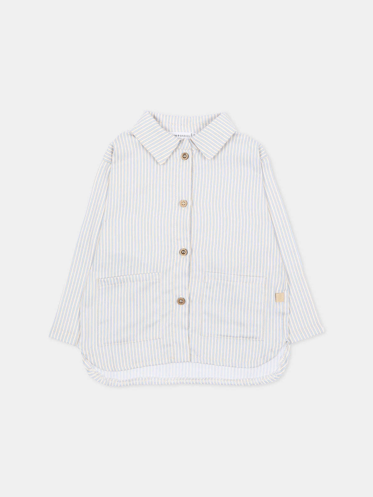Camicia a manica lunga azzurra per bambino con righe,Bamboom,1208TE00089 STRIPE BLU