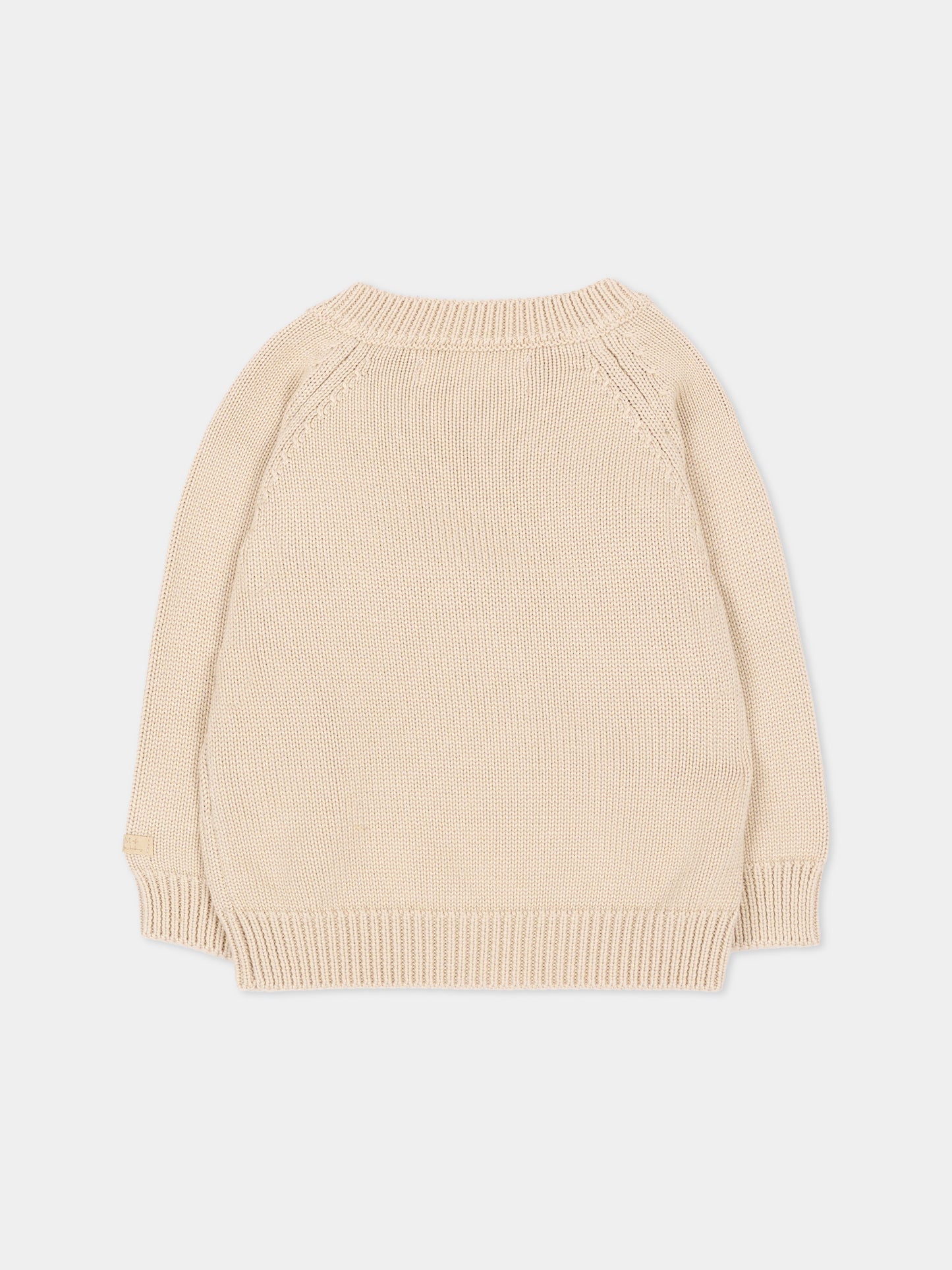 Maglione avorio per neonati con ricamo,Bamboom,1275 WARM WHITE
