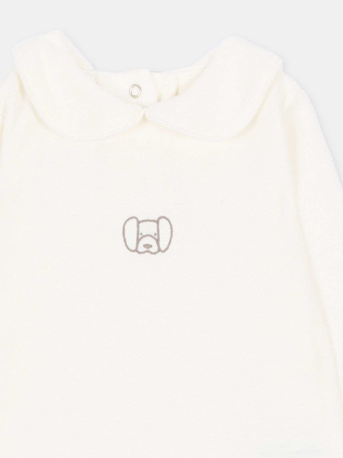 Body avorio per neonati con ricamo,Bamboom,1204TE00087 NATURAL WHITE