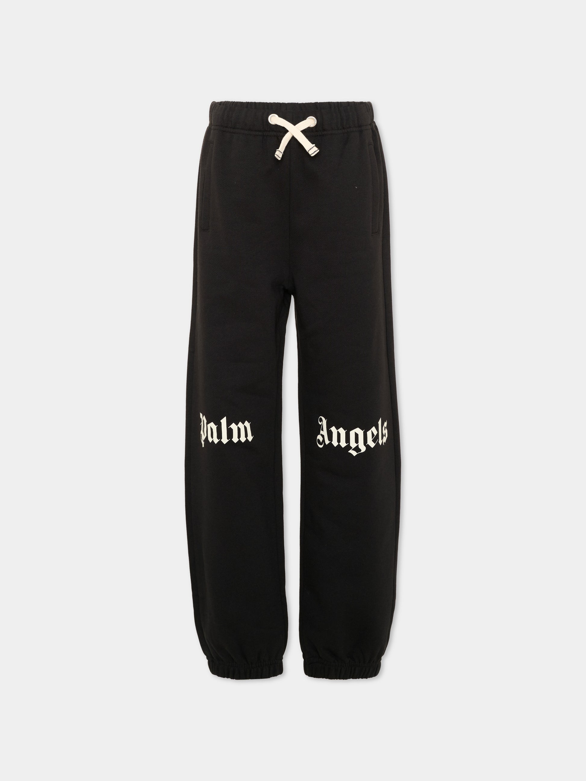 Pantalone nero per bambini con logo,Palm Angels,F6PAJBFP016 110