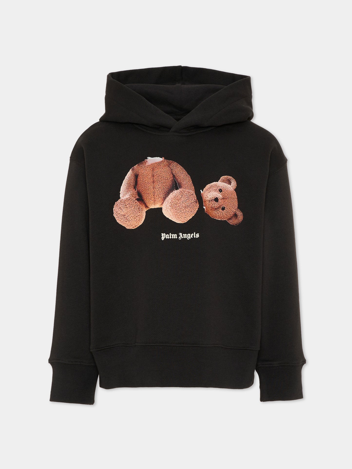 Felpa nera per bambini con Teddy Bear,Palm Angels,F6PAJBHS059 110