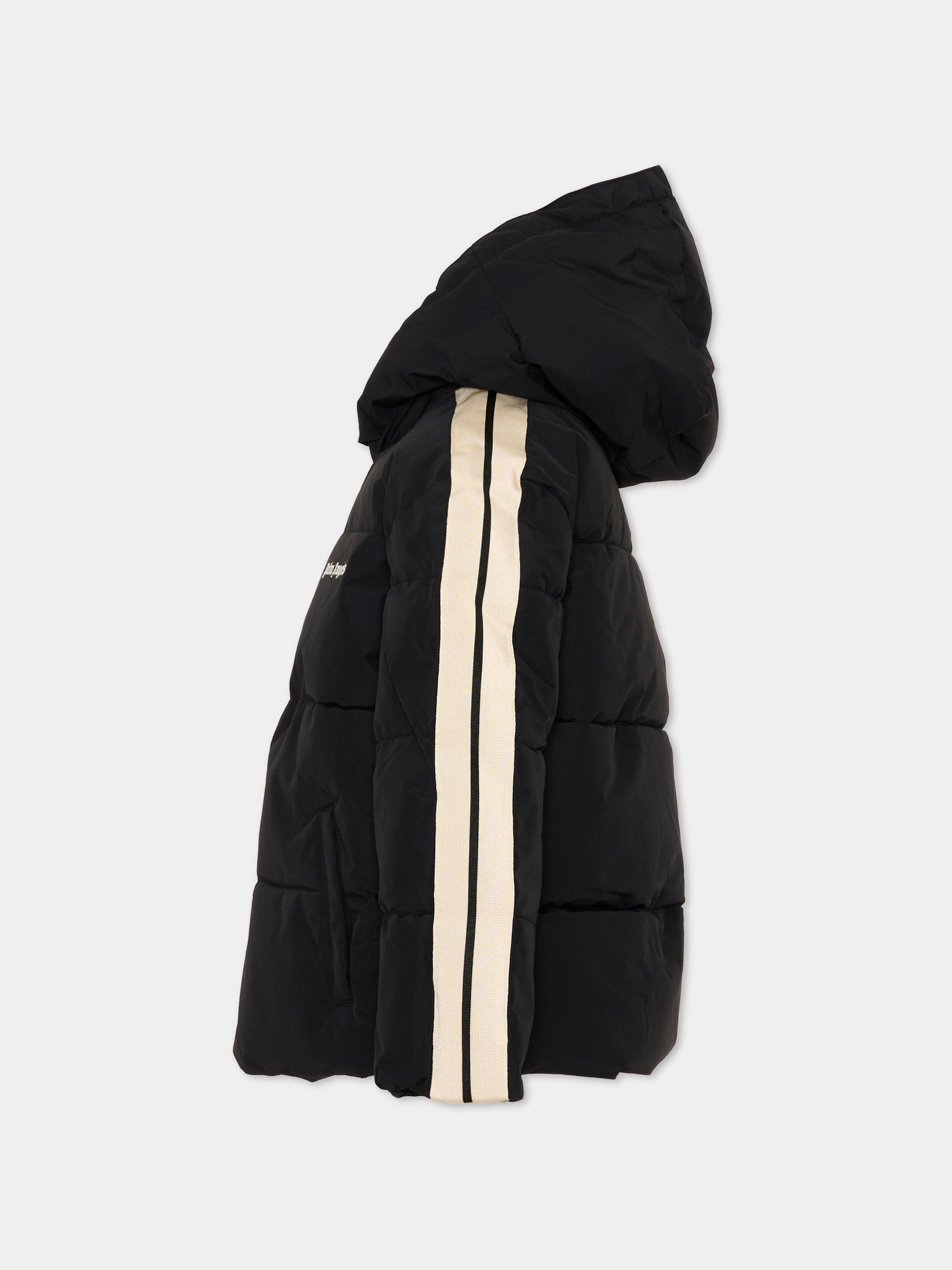 Piumini nero per bambini con logo,Palm Angels,F6PAJBPF005 110