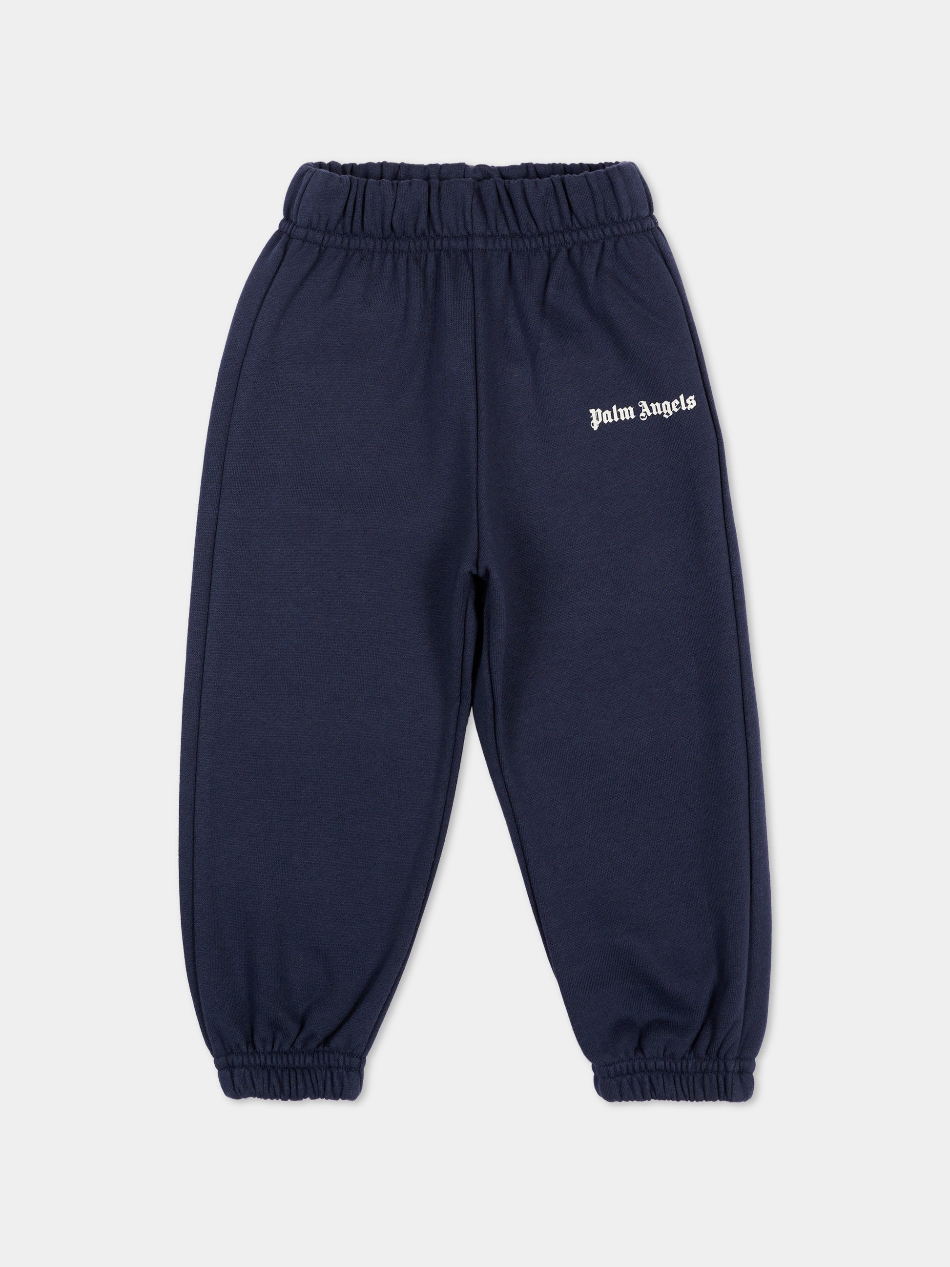 Pantalone blu per neonato con logo,Palm Angels,F6PANBFP221 1528
