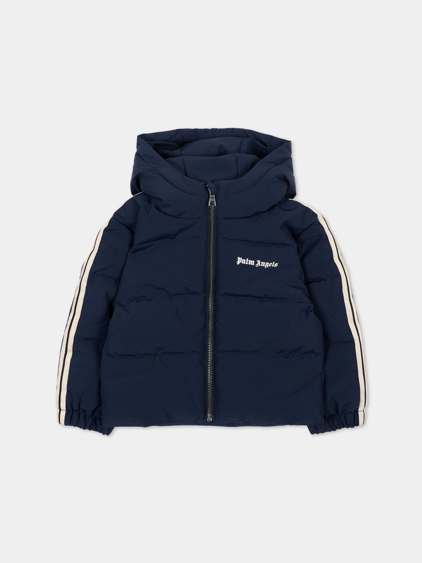 Piumino blu per neonati con logo