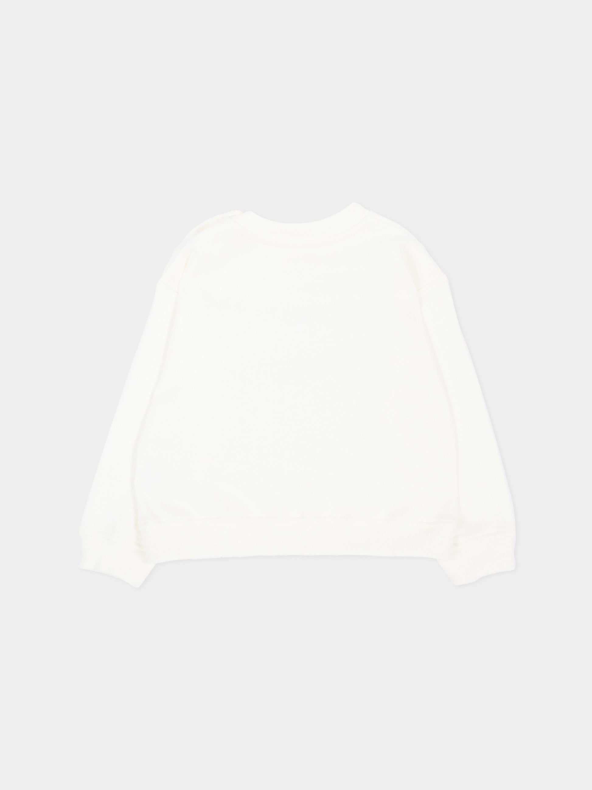Felpa bianca per neonato con teddy bear,Palm Angels,F6PANBSW192 412