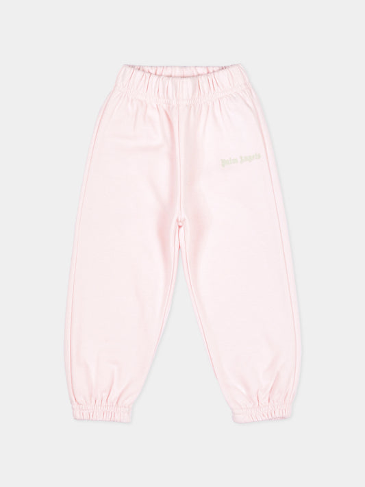 Pantalone rosa per neonata con logo,Palm Angels,F6PANGFP222 042