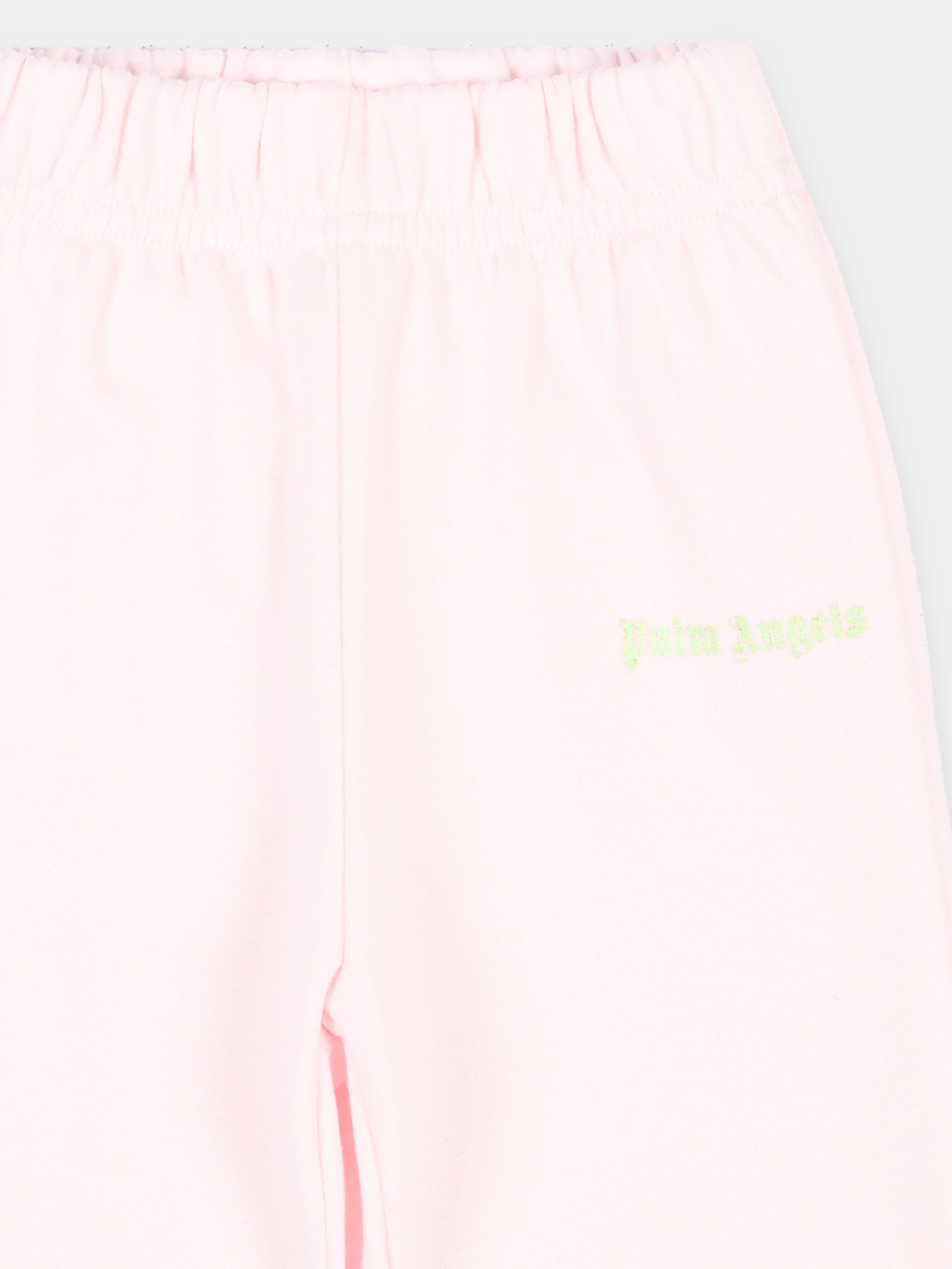 Pantalone rosa per neonata con logo,Palm Angels,F6PANGFP222 042
