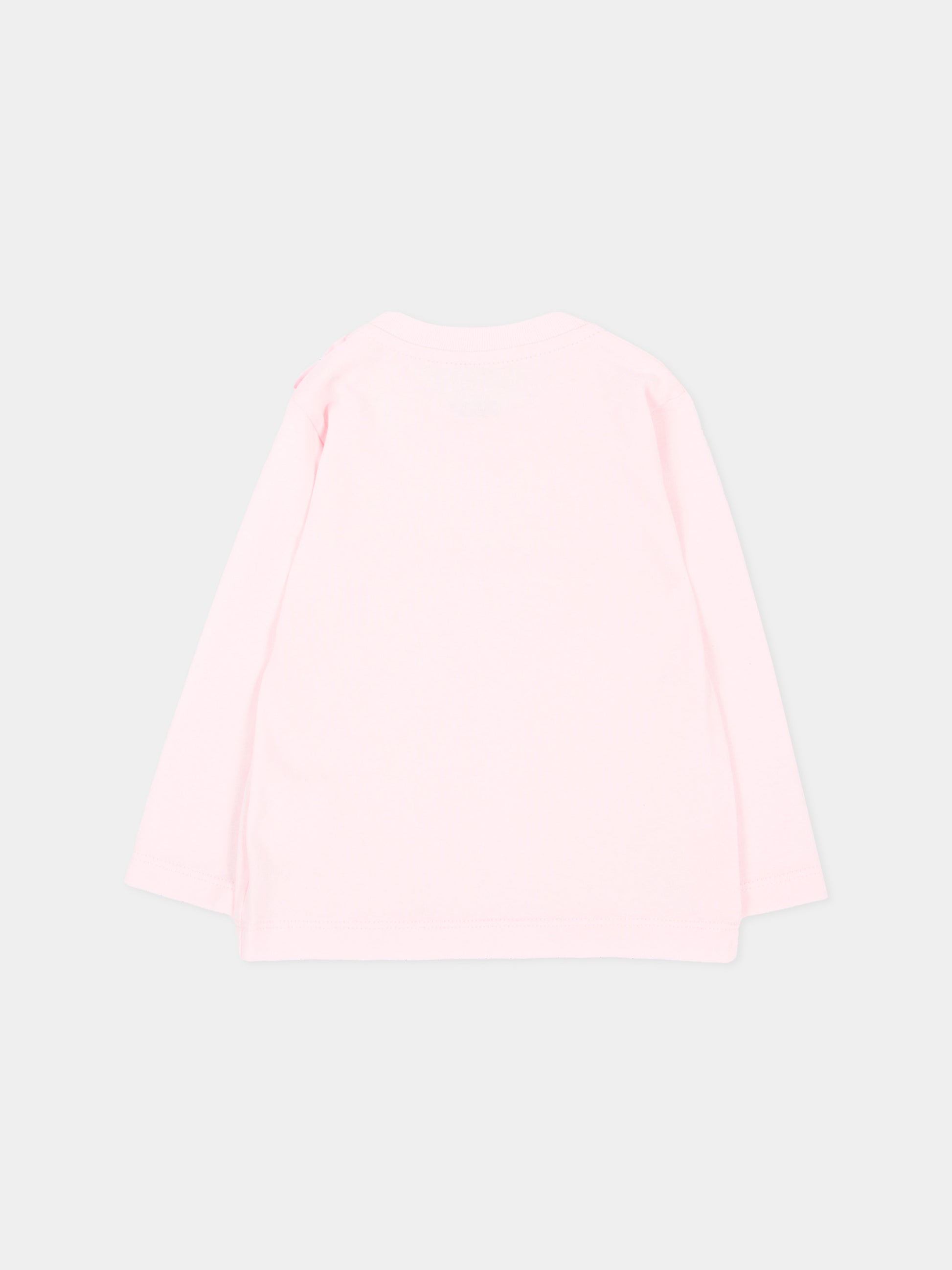 T-shirt a manica lunga rosa per neonata,Palm Angels,F6PANGTH186 042
