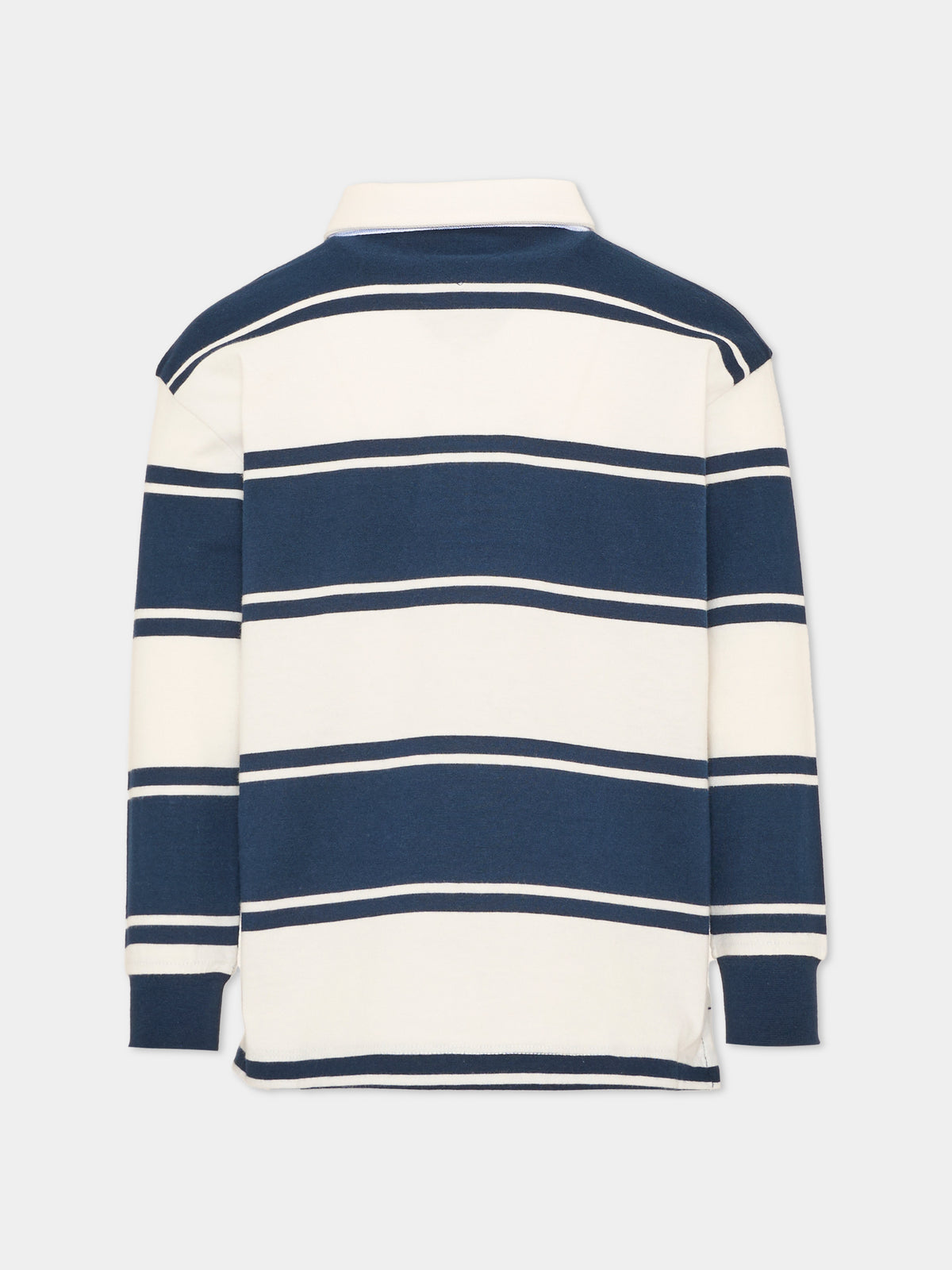 Polo a manica lunga blu per bambino a righe,Tommy Hilfiger Junior,KS0KS00768 0BA