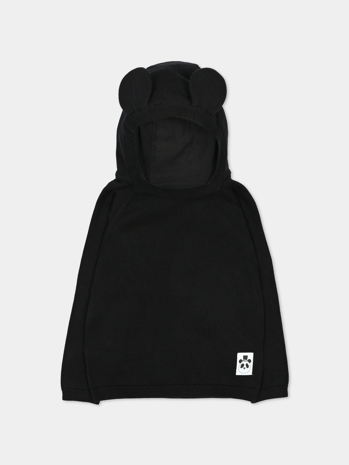 Maglione nero per bambini con cappuccio,Mini Rodini,2672016399