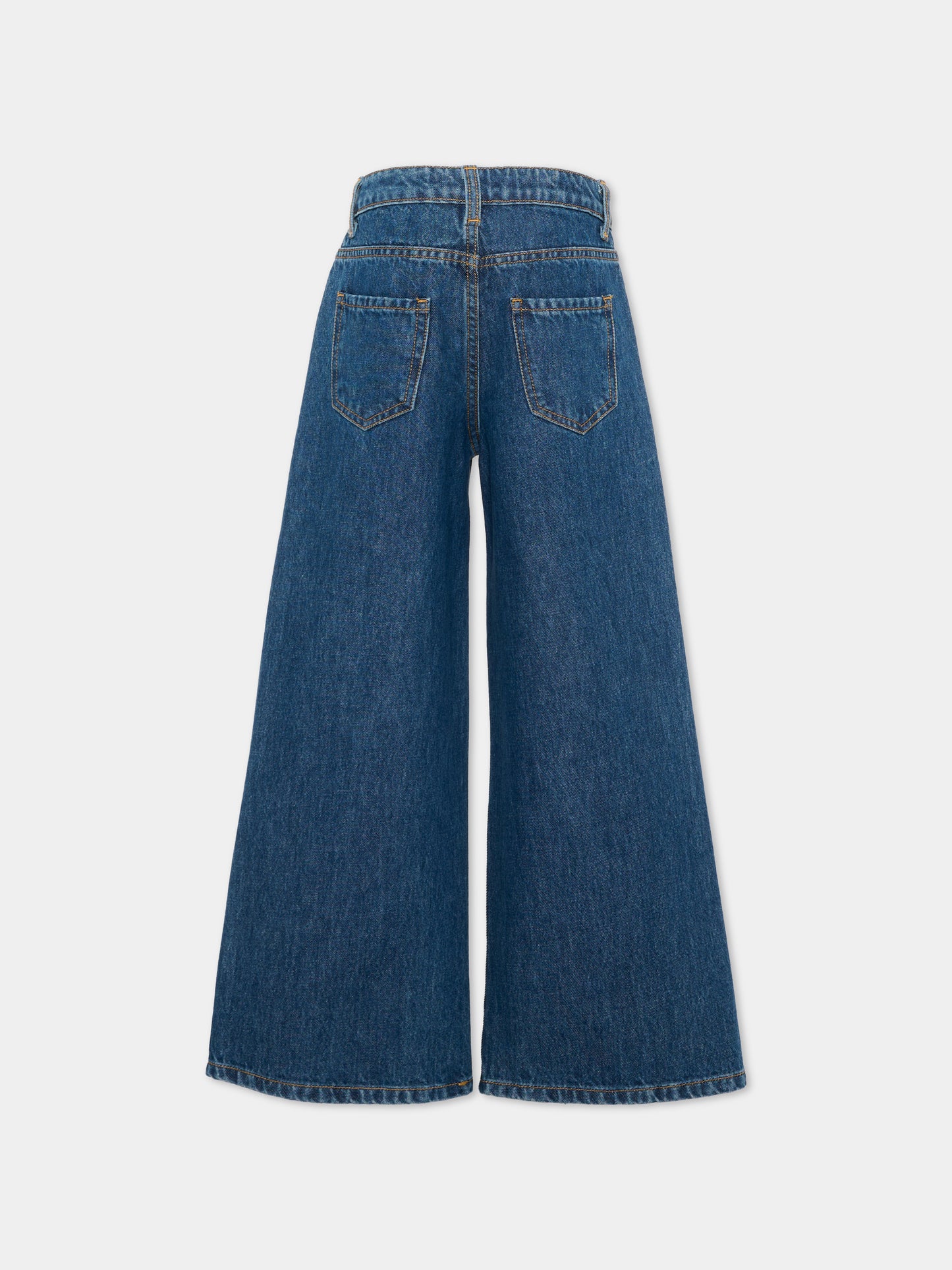 Jeans denim per bambina con strass,Roberto Cavalli Kids,CGA26018JE D.BLUE_MED