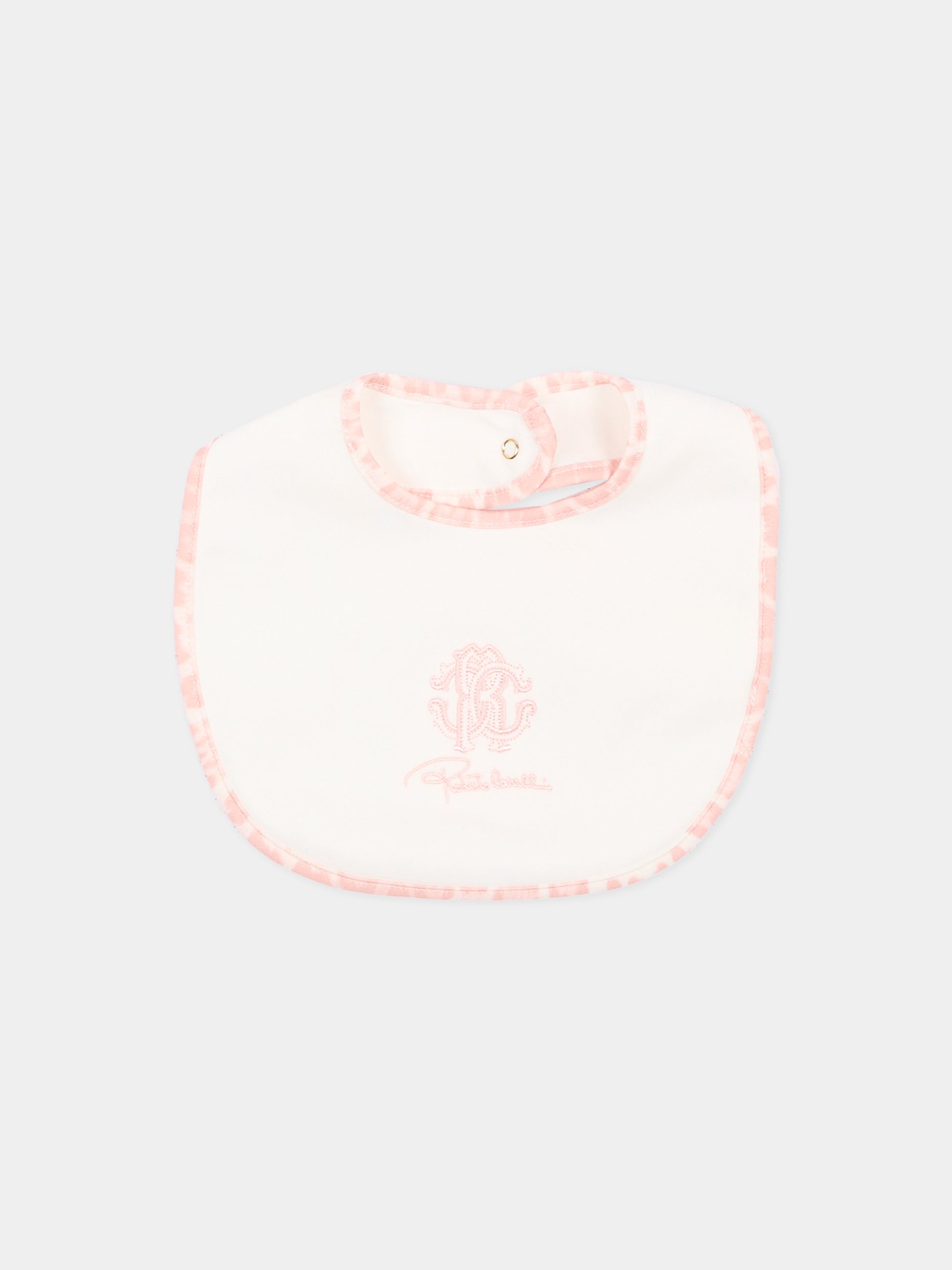 Set tutina rosa animalier per neonata con logo,Roberto Cavalli Kids,CLA26027TU GIAG.R/ACC